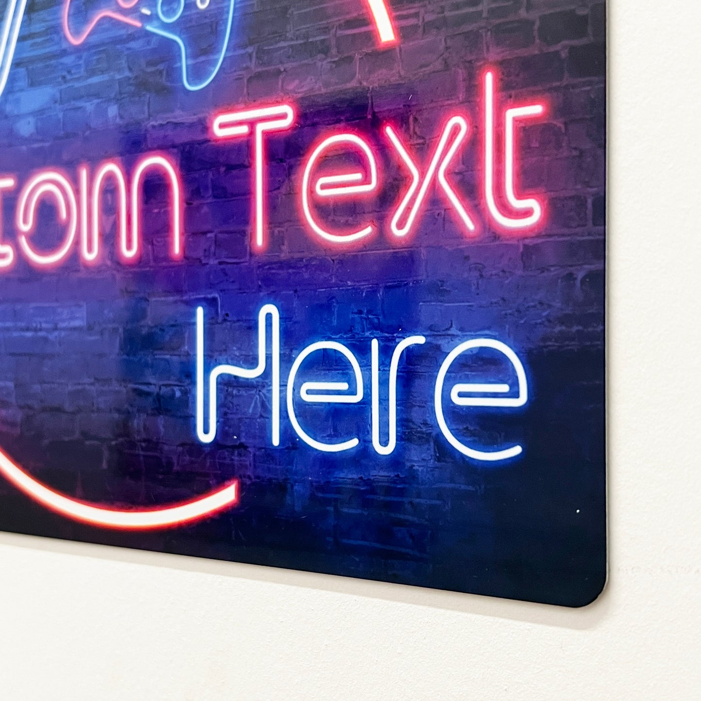 Neon Gamer-Themed Metal Sign - shopquality4u