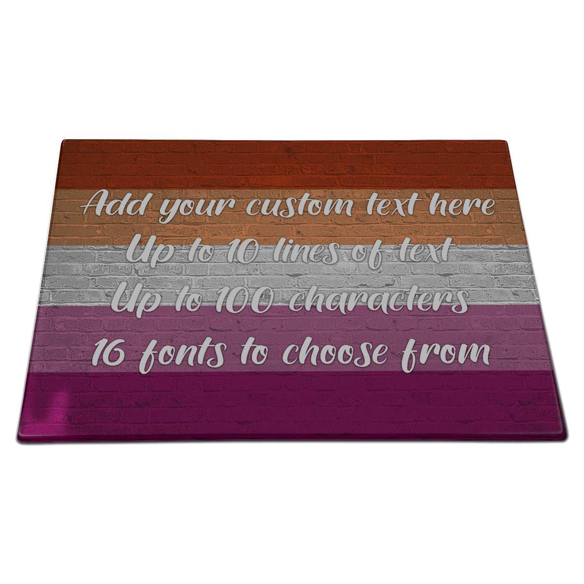 Lesbian Pride Flag Glass Cutting Board - shopquality4u
