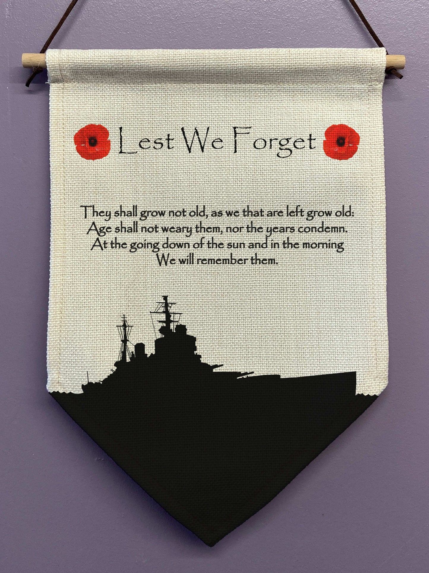 Lest We Forget Linen Bunting - shopquality4u
