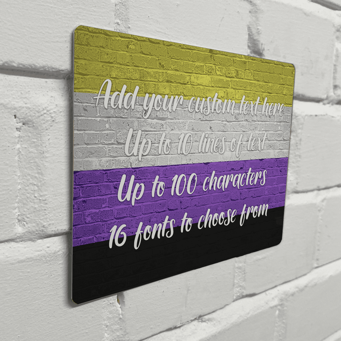 Non-Binary Pride Flag Metal Sign - shopquality4u