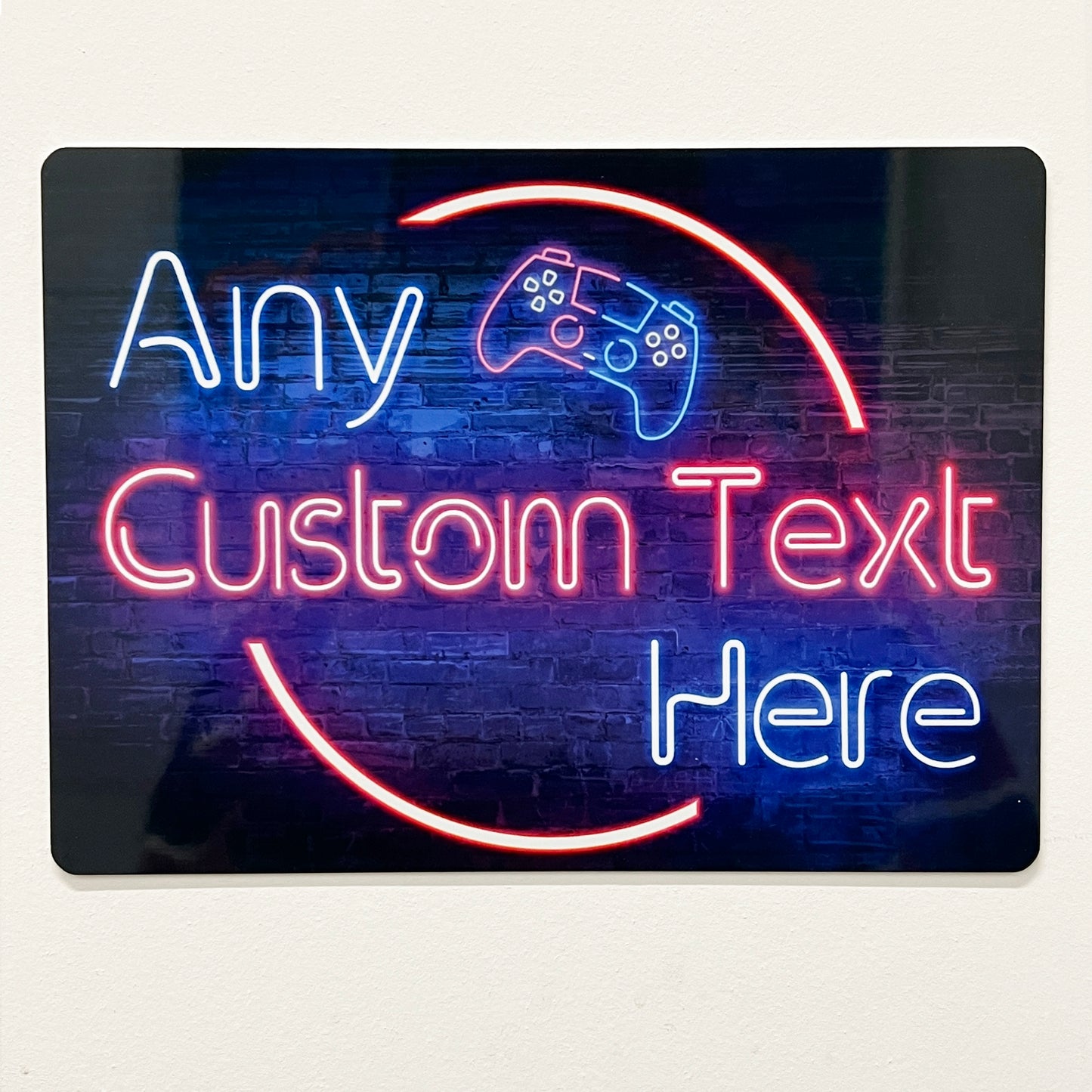 Neon Gamer-Themed Metal Sign - shopquality4u