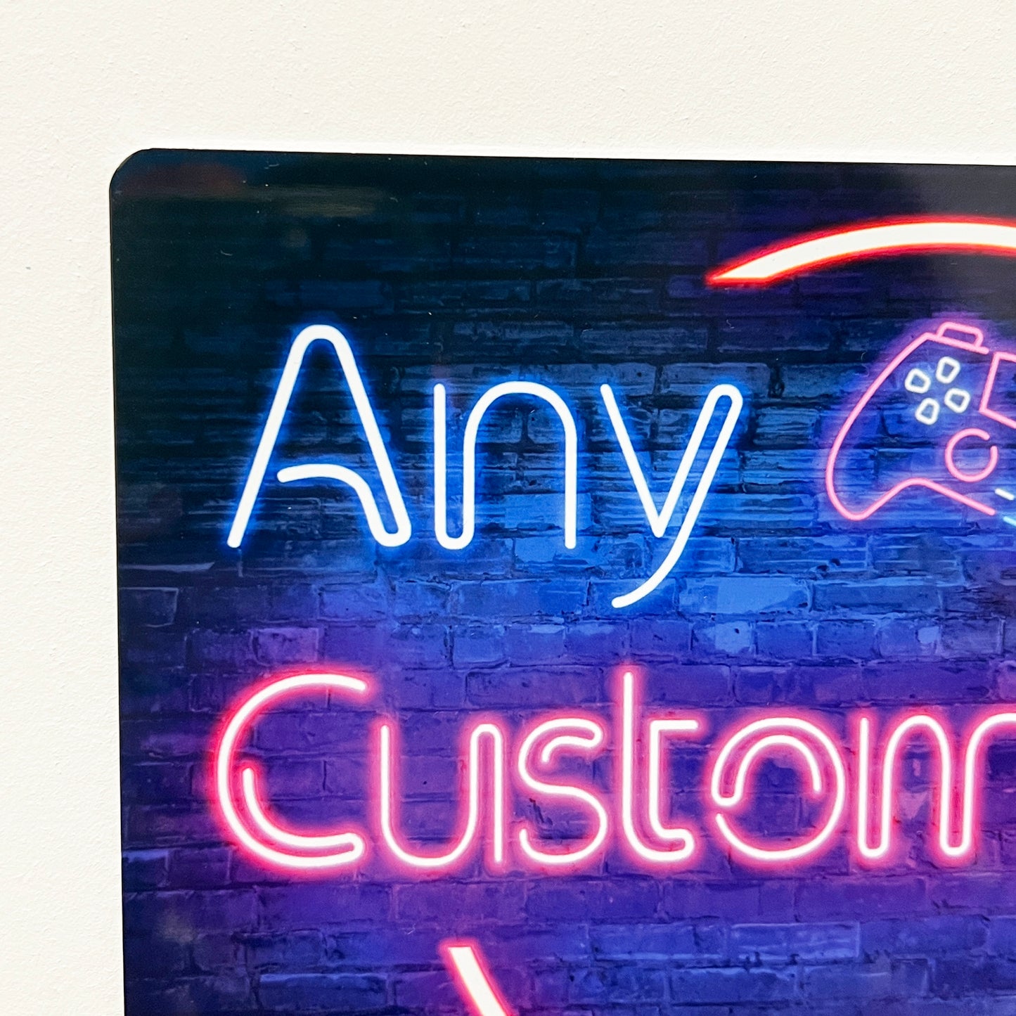 Neon Gamer-Themed Metal Sign - shopquality4u