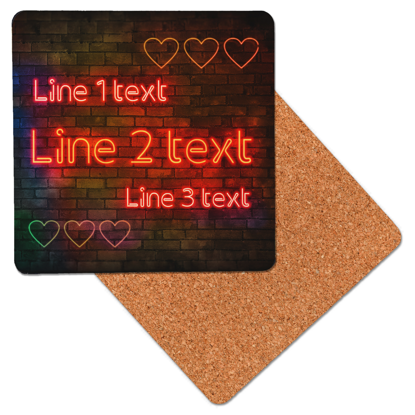 Personalised Neon Hearts Bar Set - shopquality4u