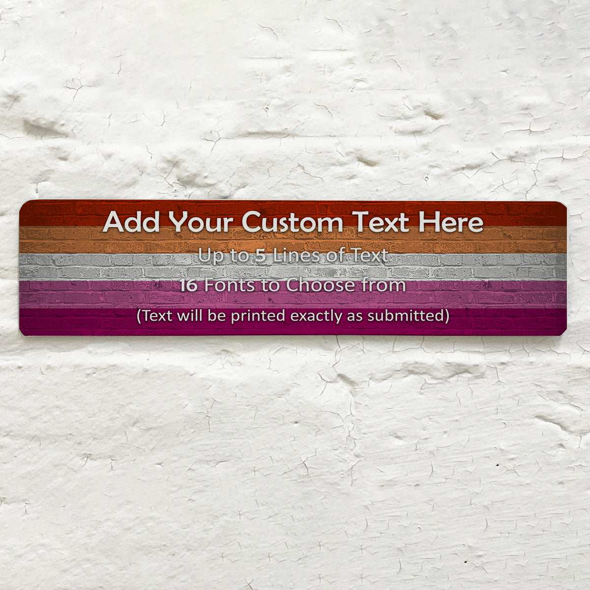 Lesbian Pride Flag Glossy Metal Plaque - shopquality4u