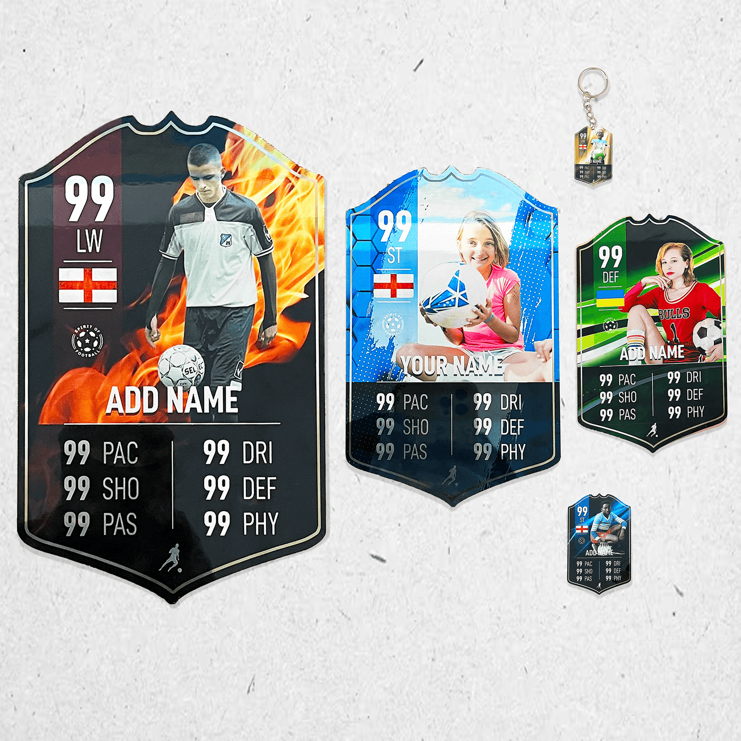Football Stats Card (Mirror Finish) - shopquality4u