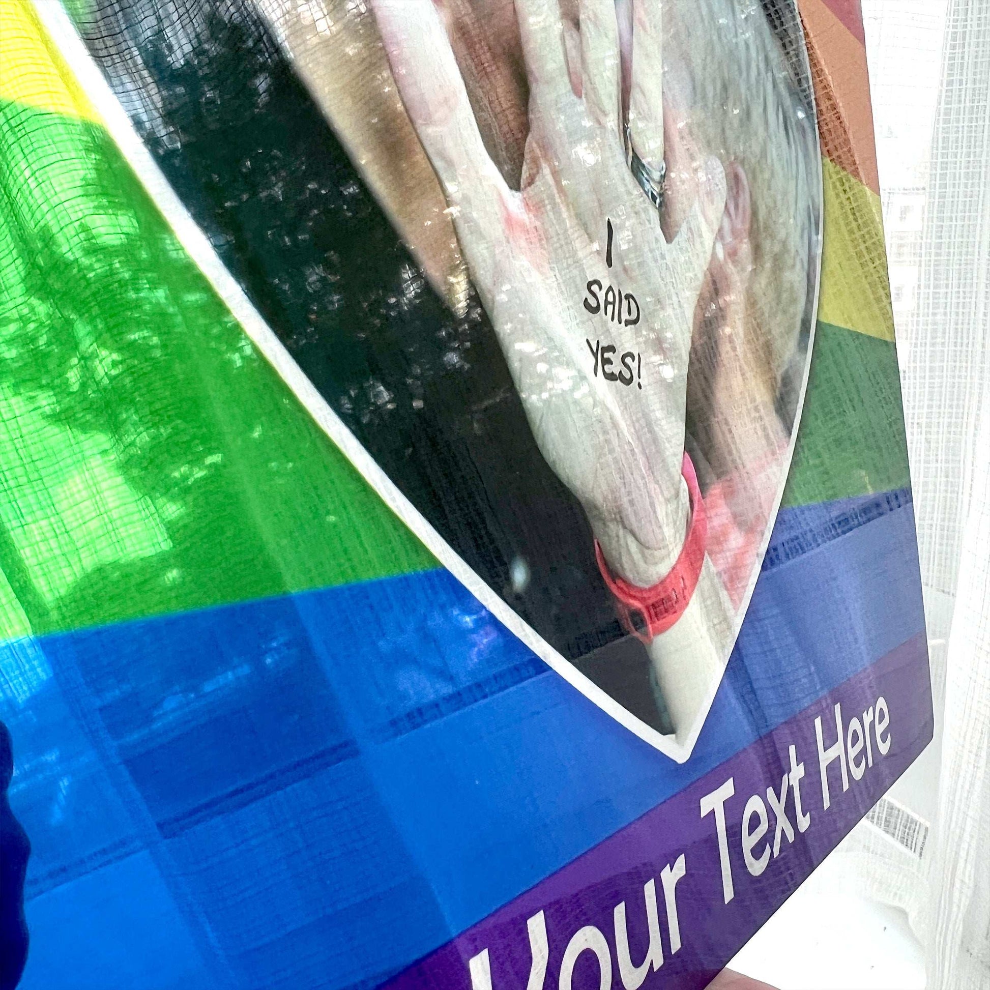 Pride Mirror Metal Rainbow Flag & Text Mirror Finish Sign - shopquality4u
