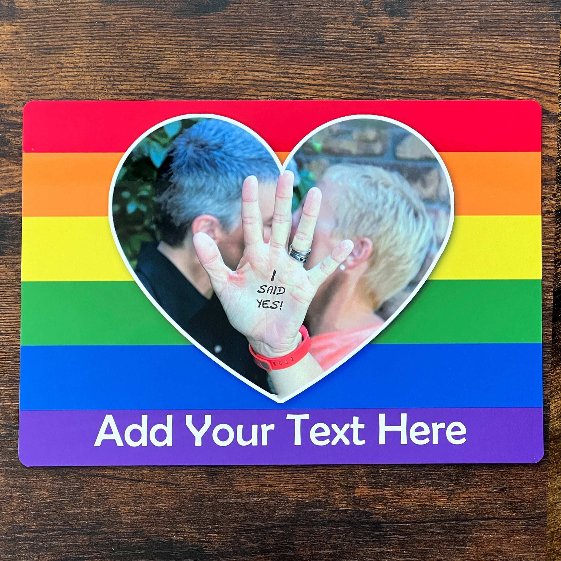 Pride Metal Rainbow Flag (Photo & Text) Metal Sign - shopquality4u