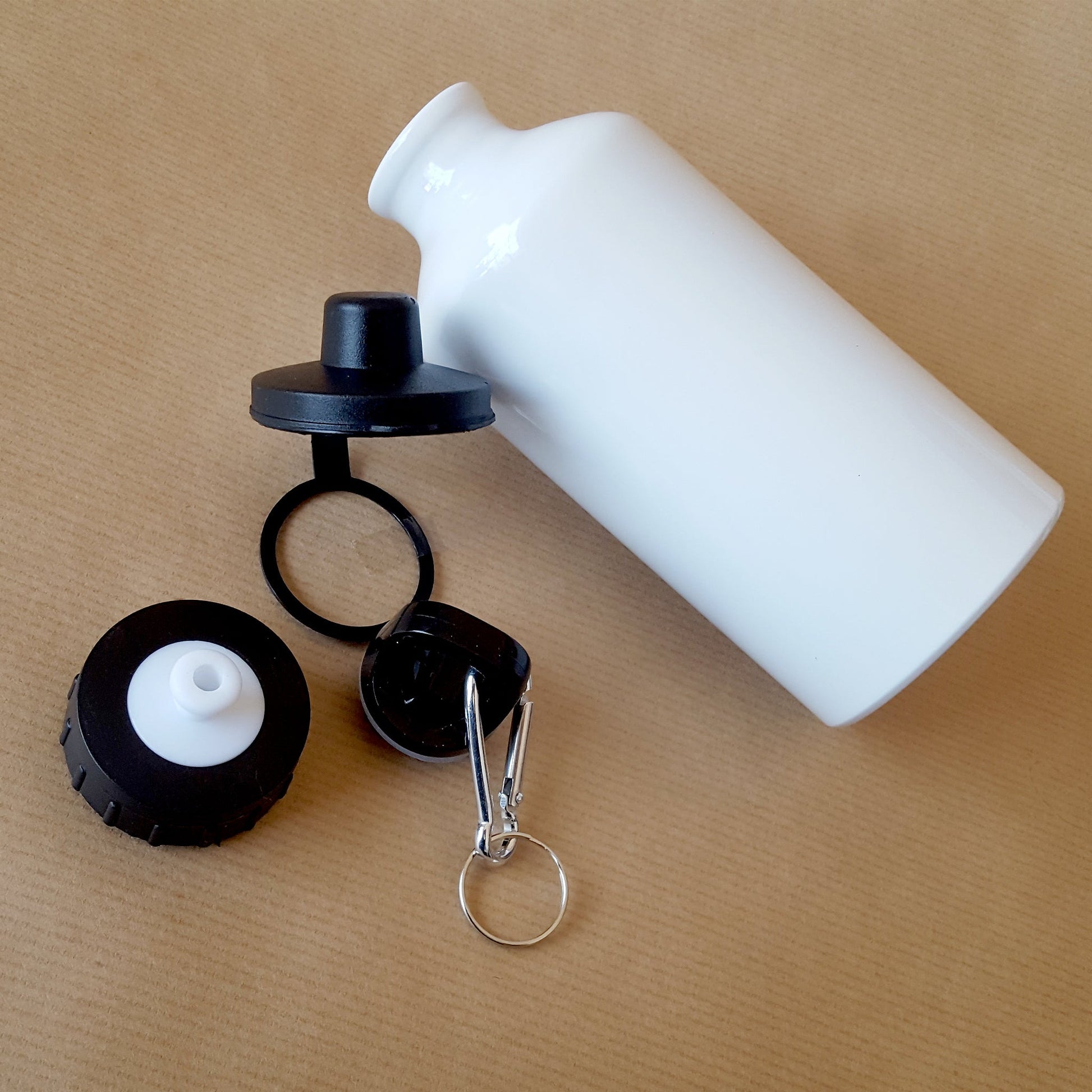 White Aluminium Football Stats Water Bottle - shopquality4u