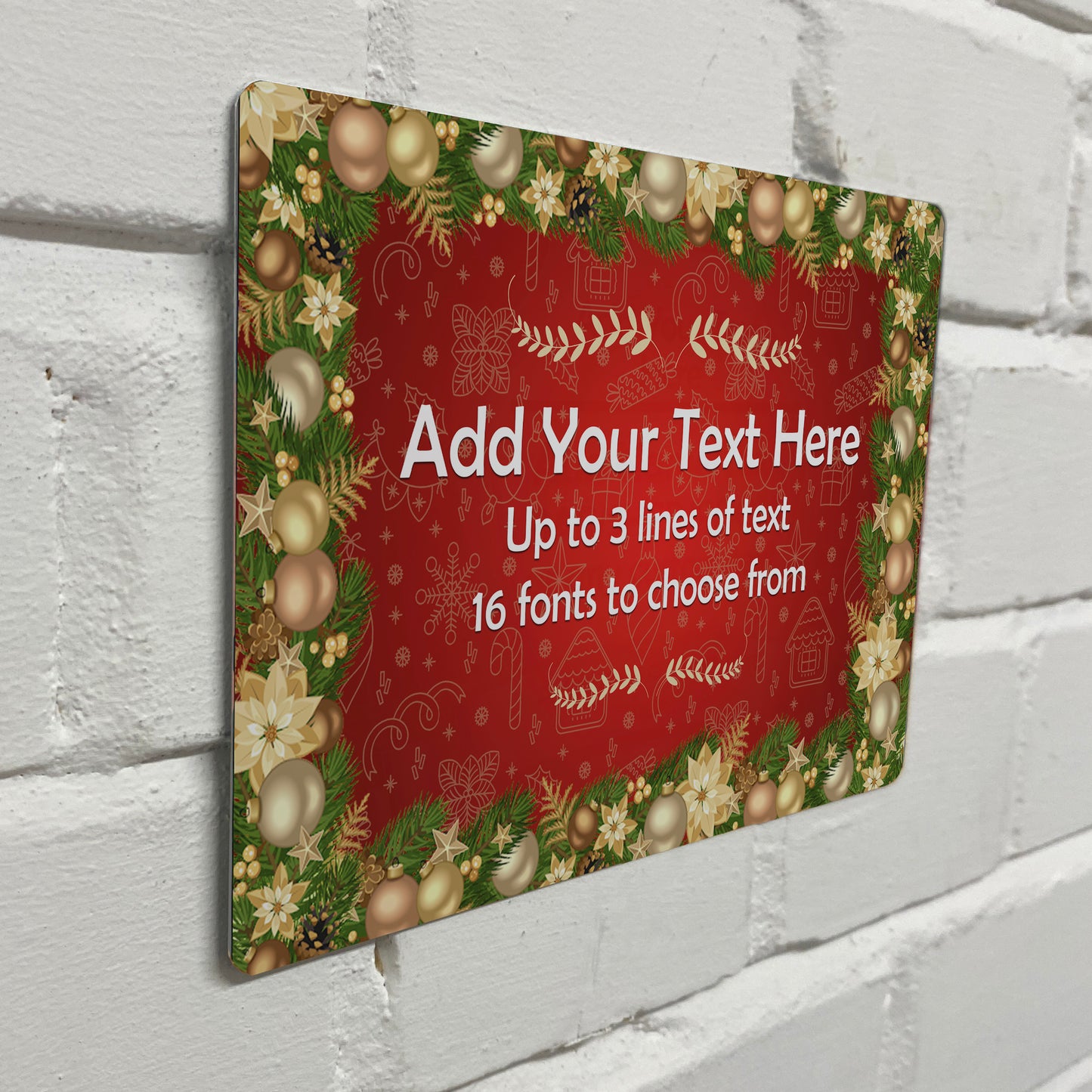Red Christmas Metal Sign - shopquality4u