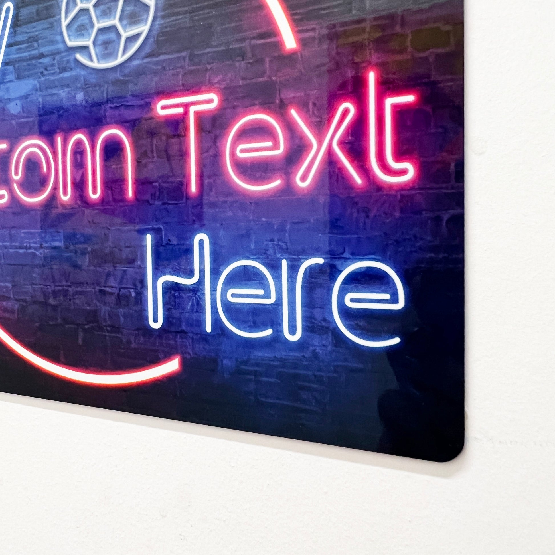 Neon Sports-Themed Metal Sign - shopquality4u