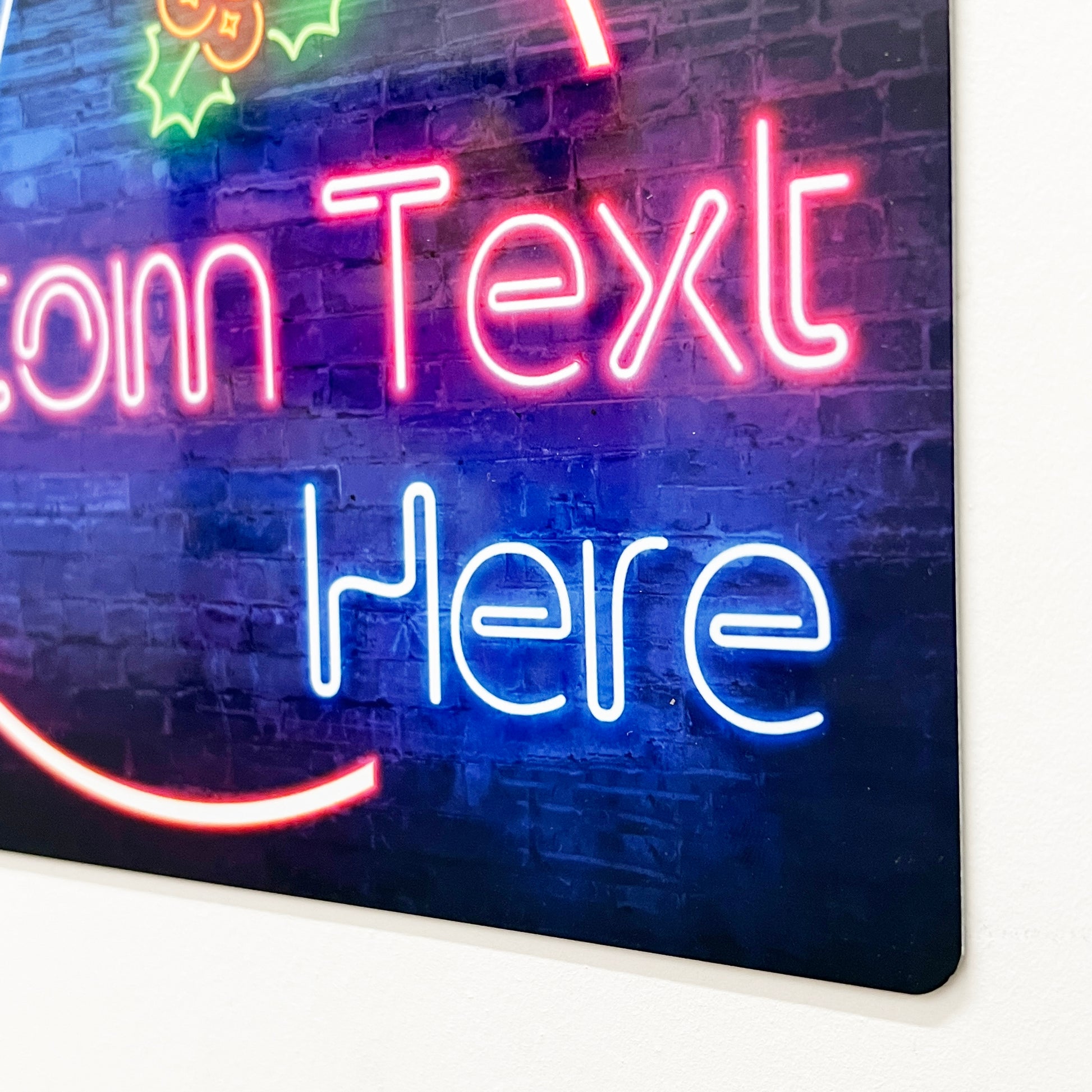 Neon Christmas-Themed Metal Sign - shopquality4u
