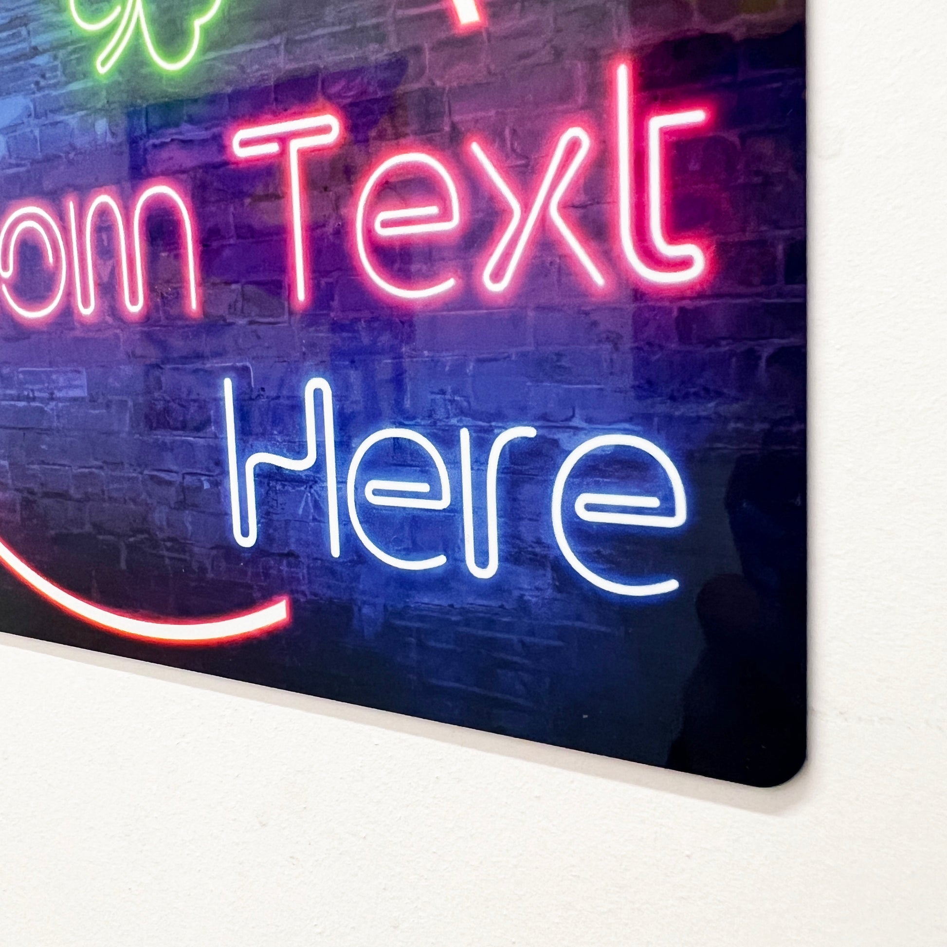 Neon Shamrock-Themed Metal Sign - shopquality4u