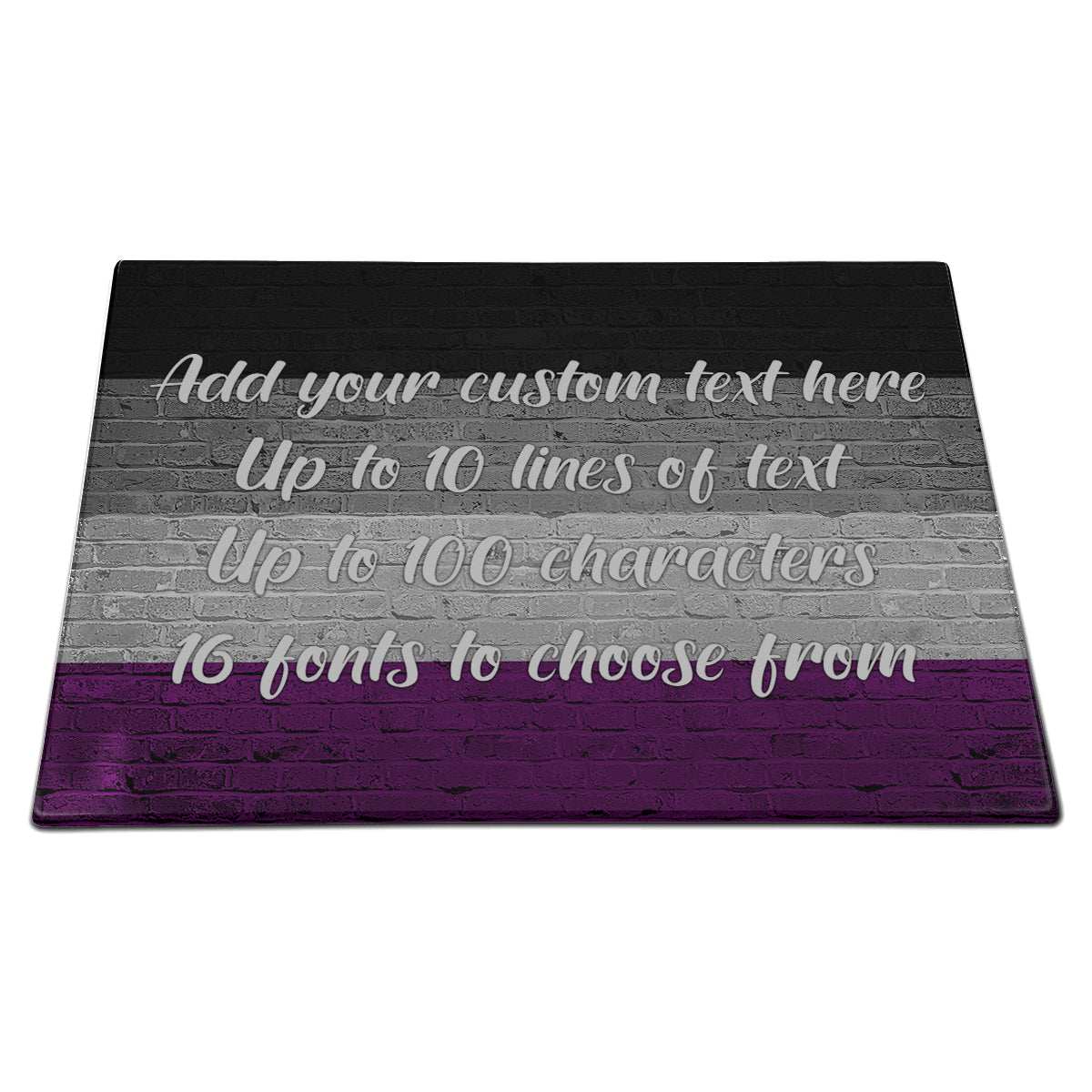 Asexual Pride Flag Glass Cutting Board - shopquality4u