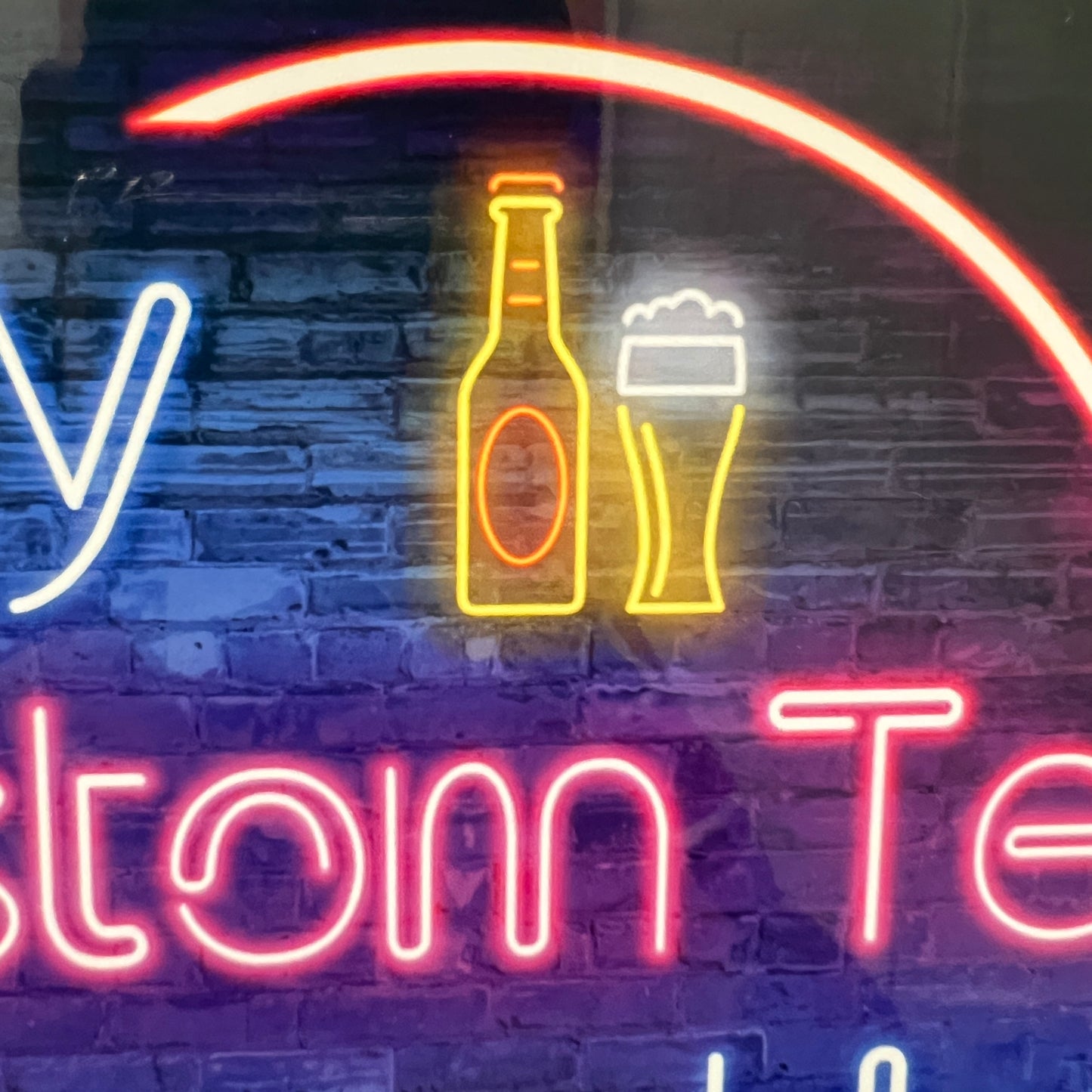 Neon Drink-Themed Metal Sign - shopquality4u