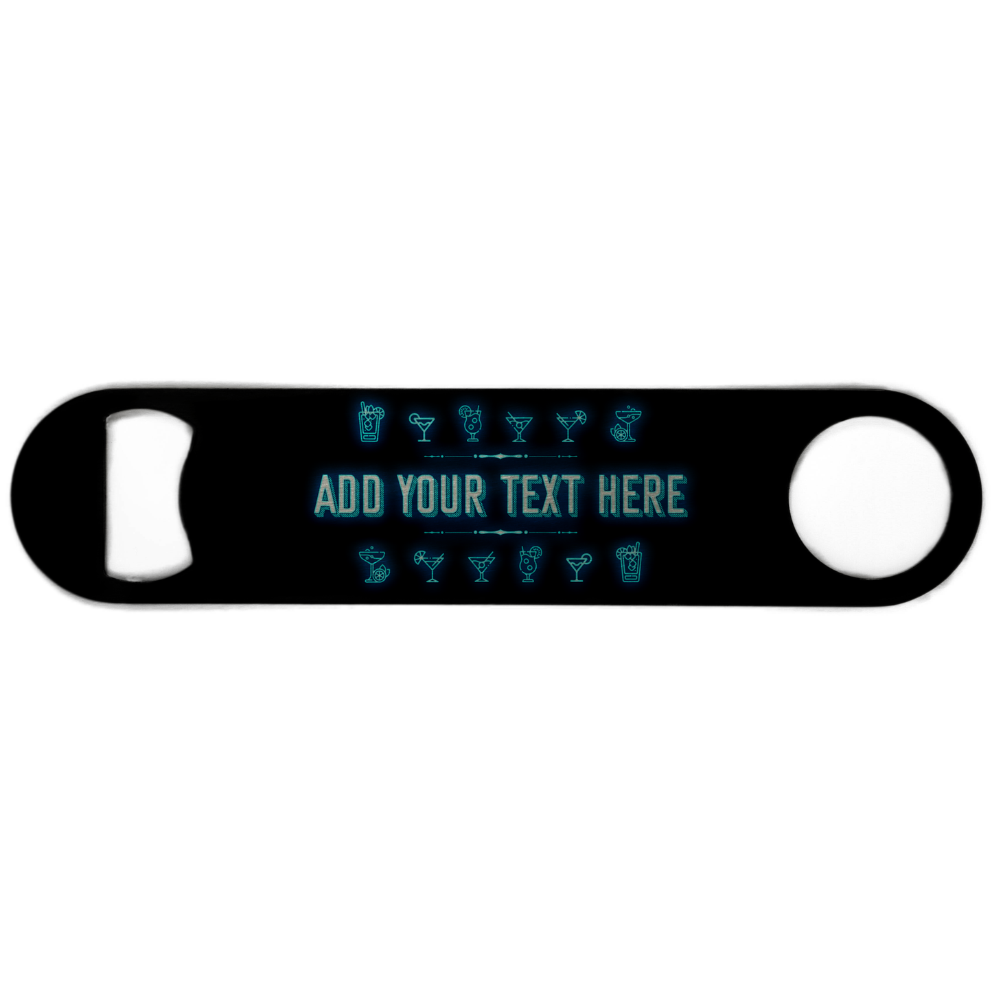 Personalised Neon Blue Cocktail Bar Set - shopquality4u