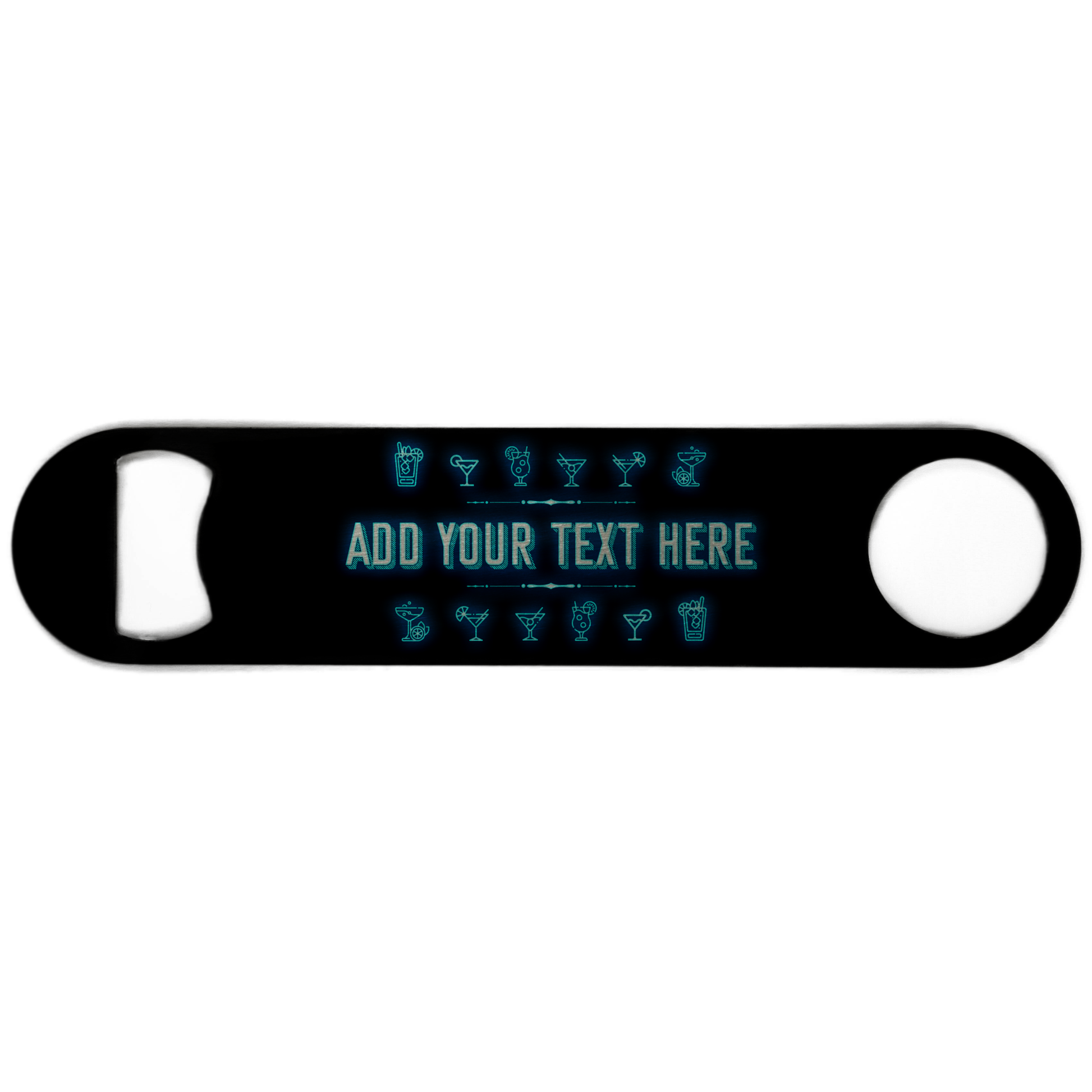 Personalised Neon Blue Cocktail Bar Set - shopquality4u