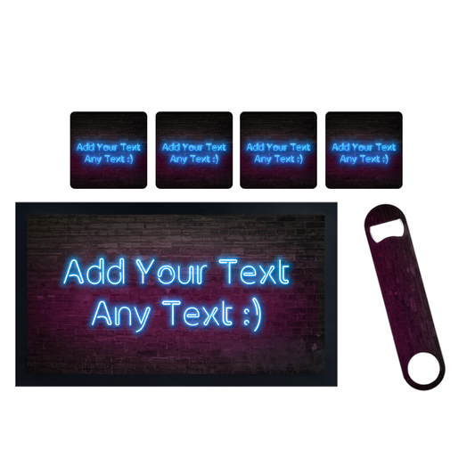 Personalised Neon Brick Bar Set - shopquality4u