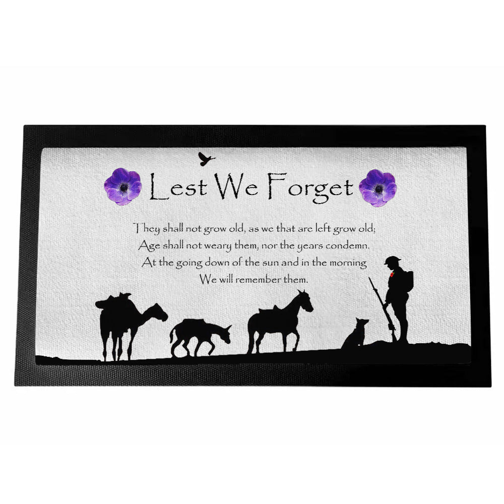 Military Poppy White Background Bar Runner - shopquality4u