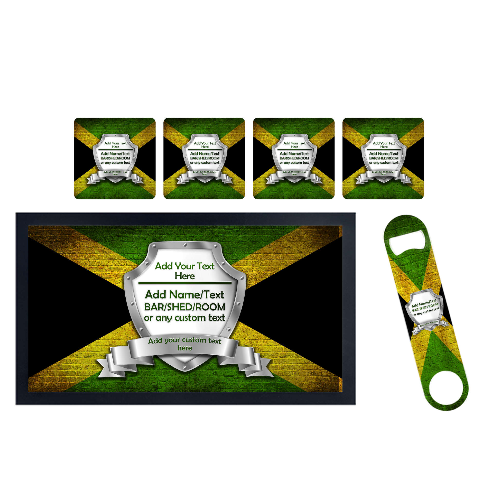 Jamaican Flag Bar Set - shopquality4u