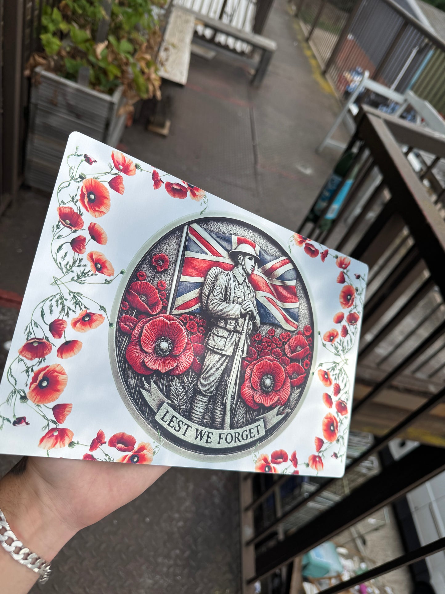 Lest We Forget 2D Metal Sign