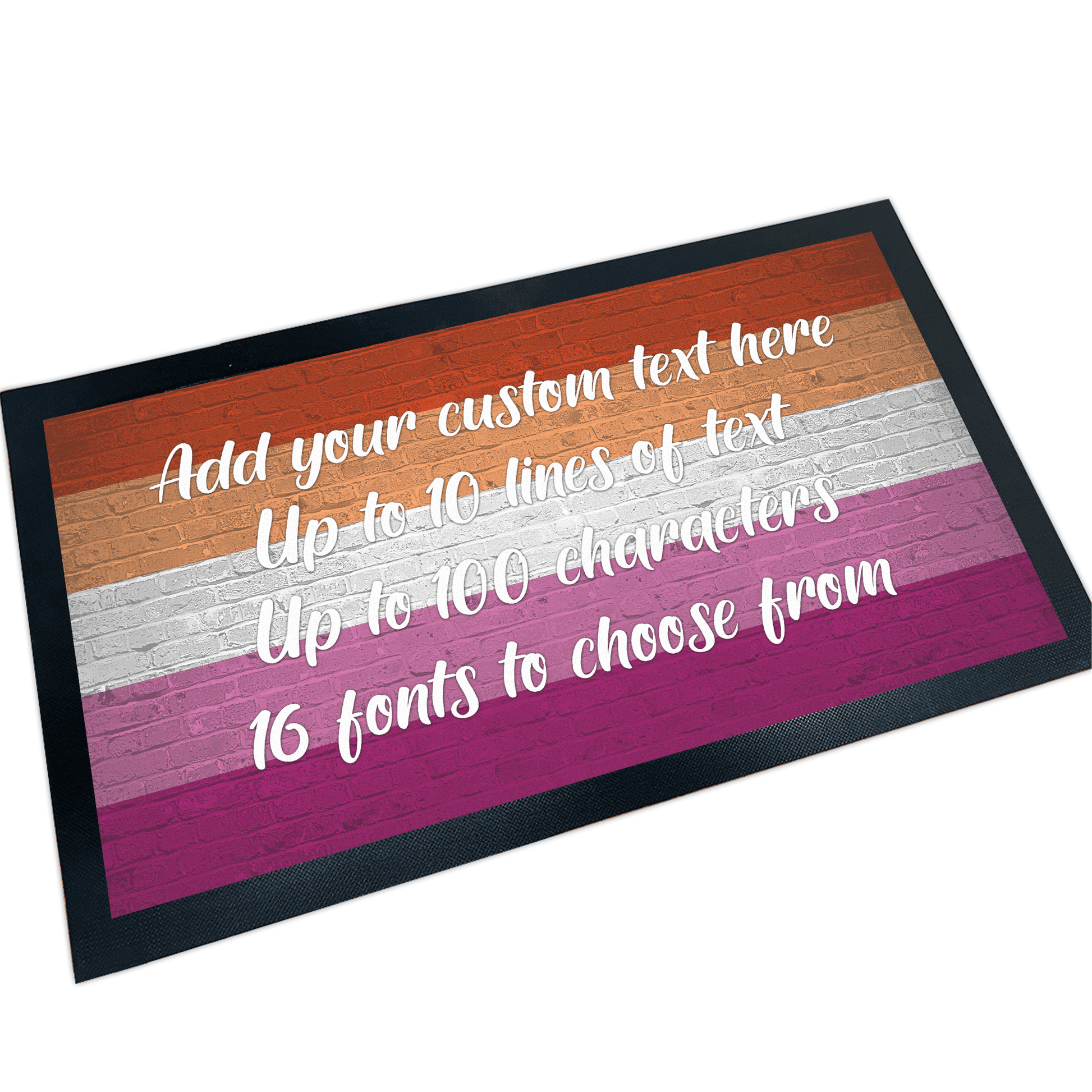 Lesbian Pride Flag Door Mat - shopquality4u