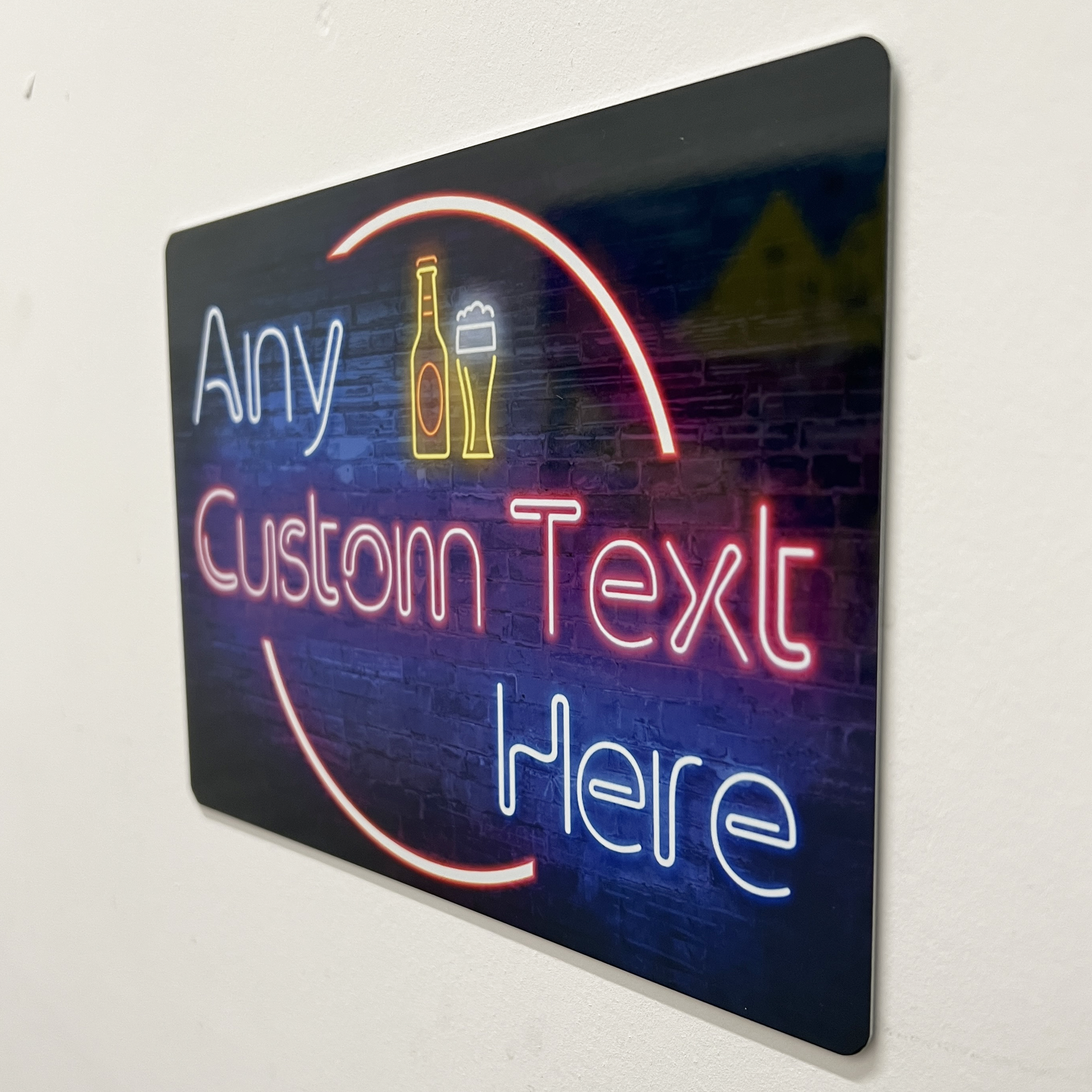 Neon Drink-Themed Metal Sign - shopquality4u
