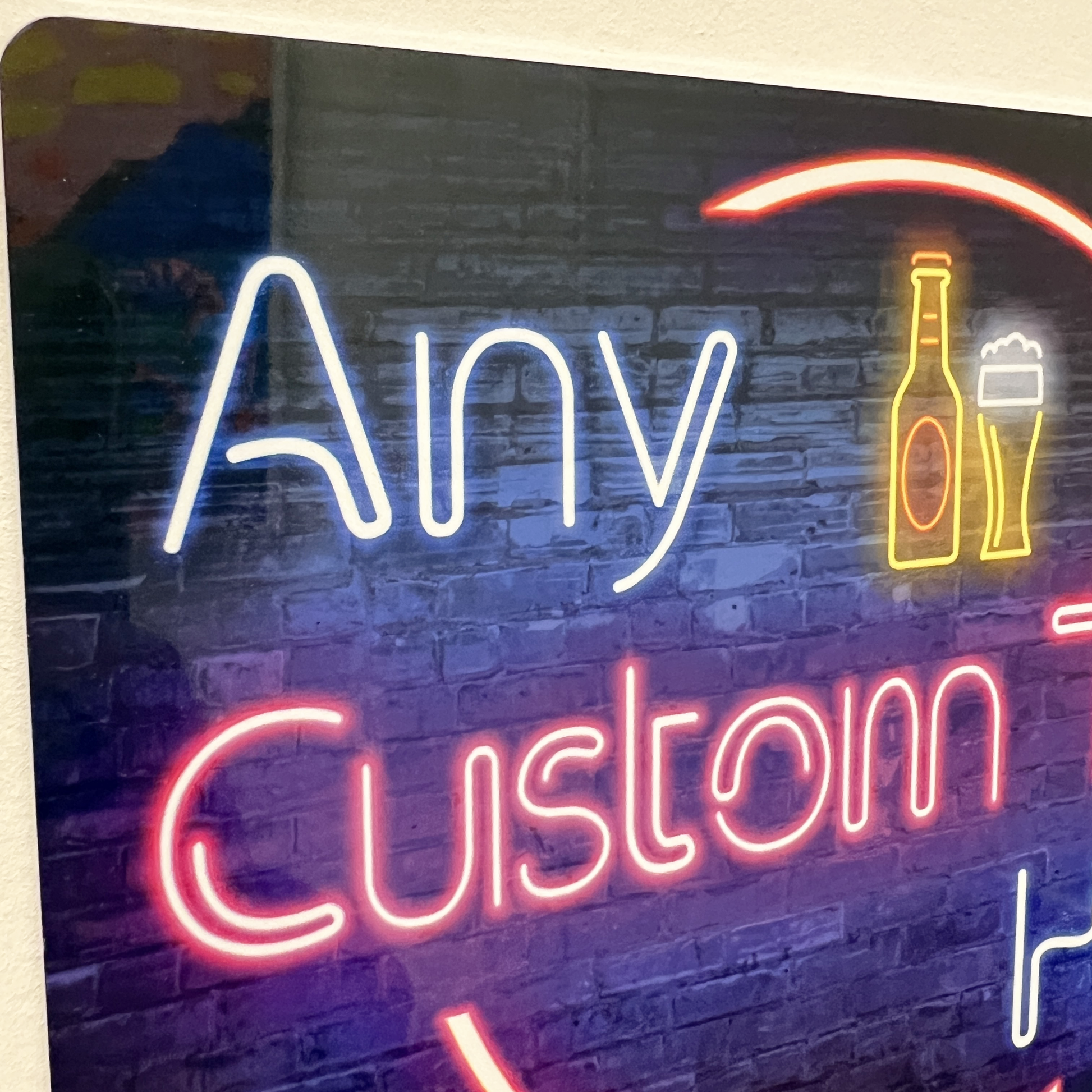 Neon Drink-Themed Metal Sign - shopquality4u