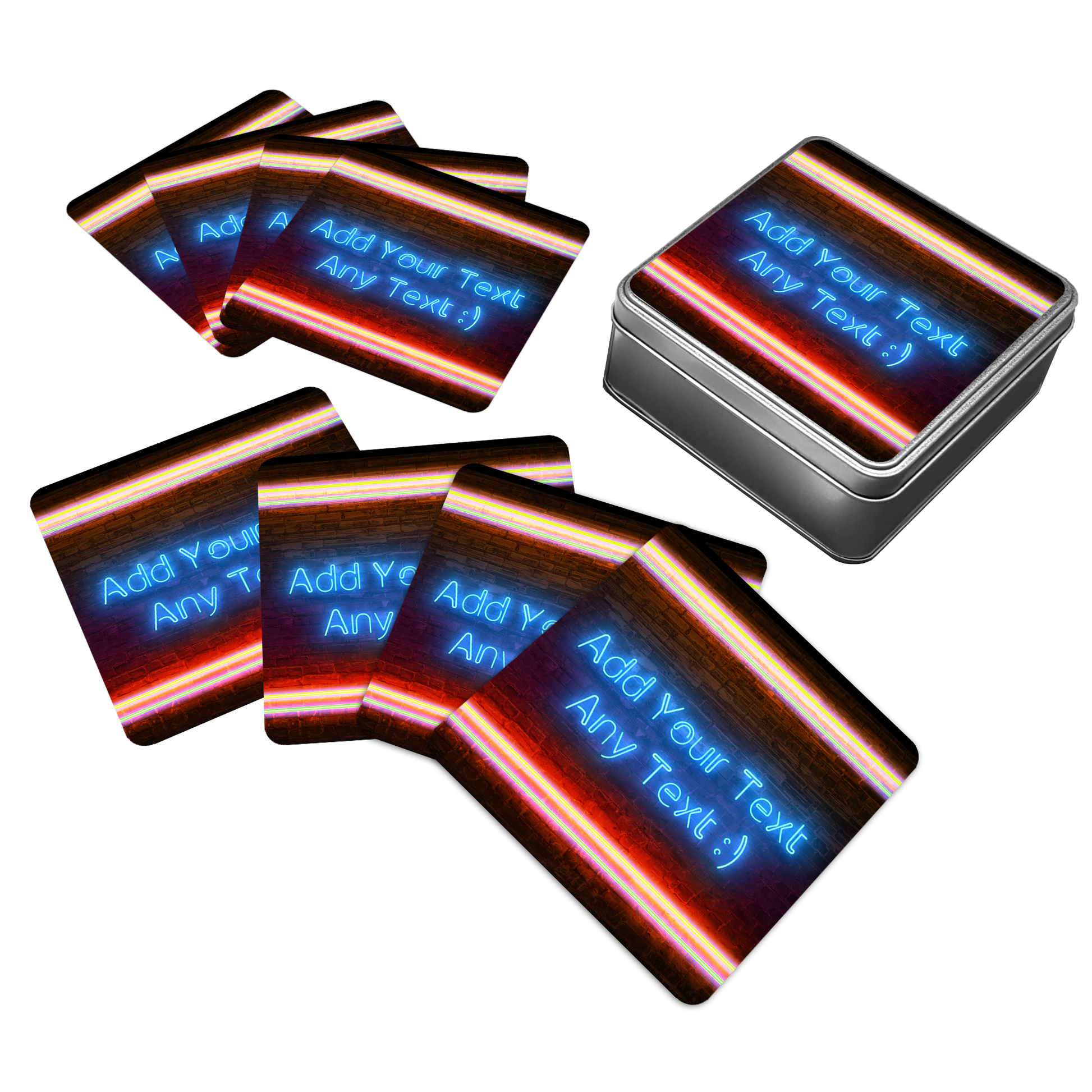 Personalised Neon Red Streaked Bar Set - shopquality4u