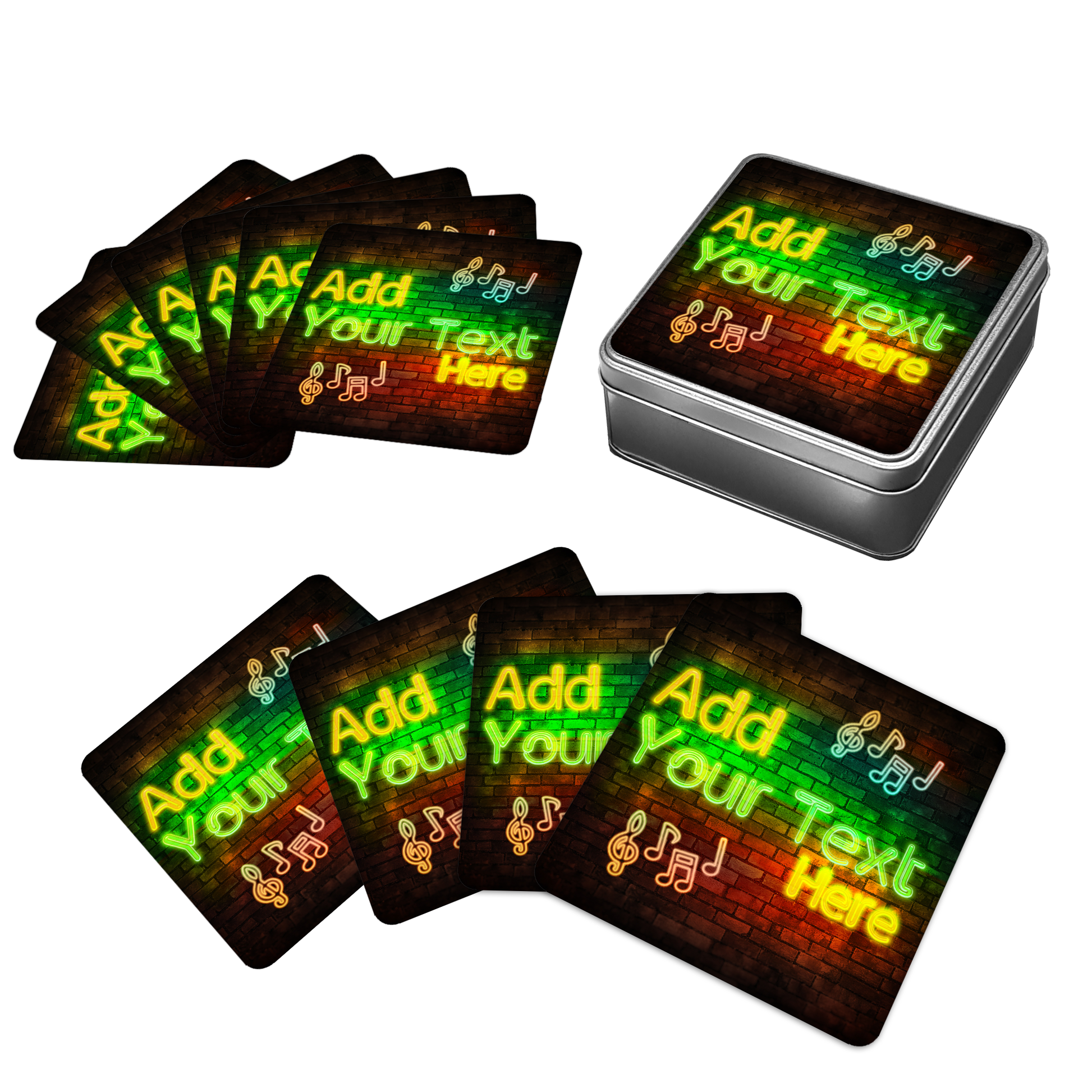Personalised Neon Musical Notes Bar Set - shopquality4u
