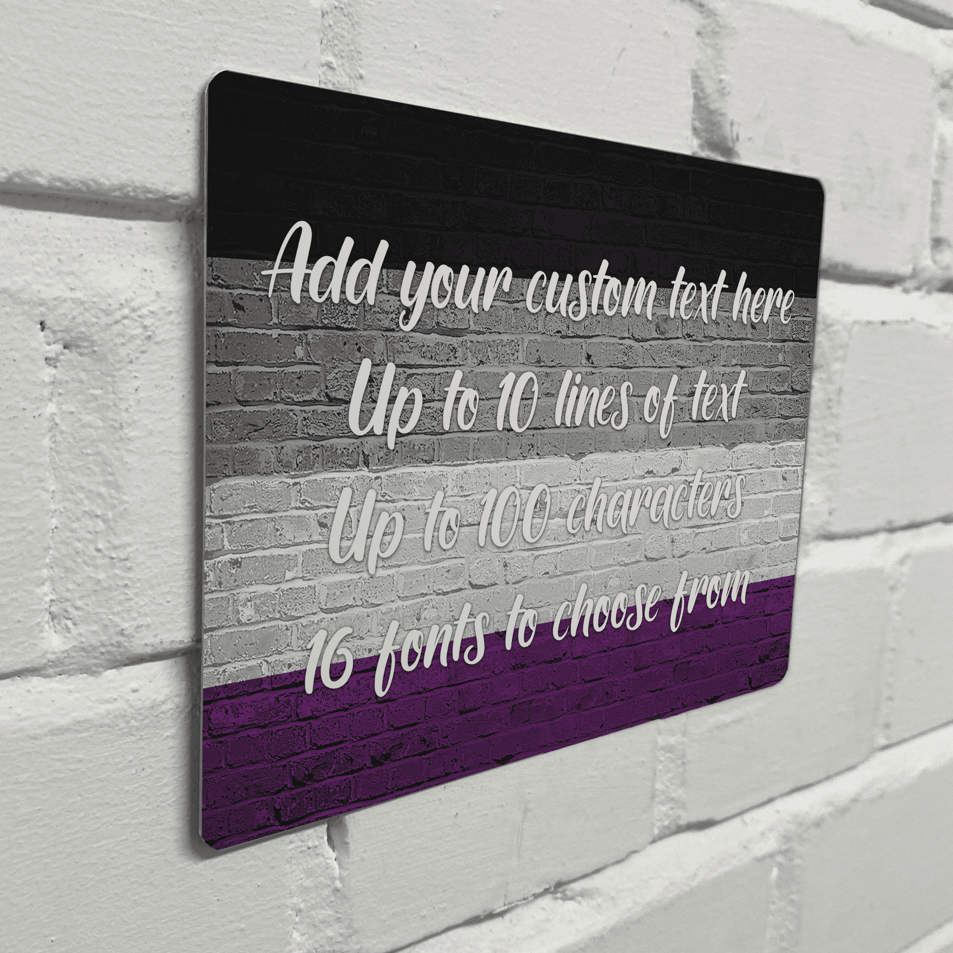 Asexual Pride Flag Metal Sign - shopquality4u