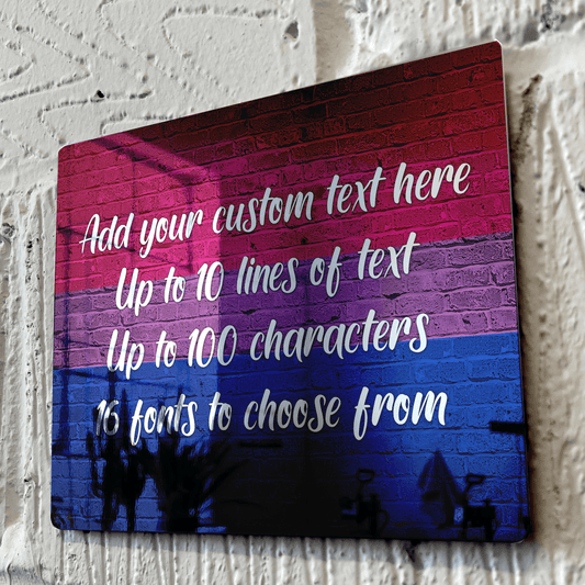 Bisexual Pride Flag Mirror Metal Sign - shopquality4u
