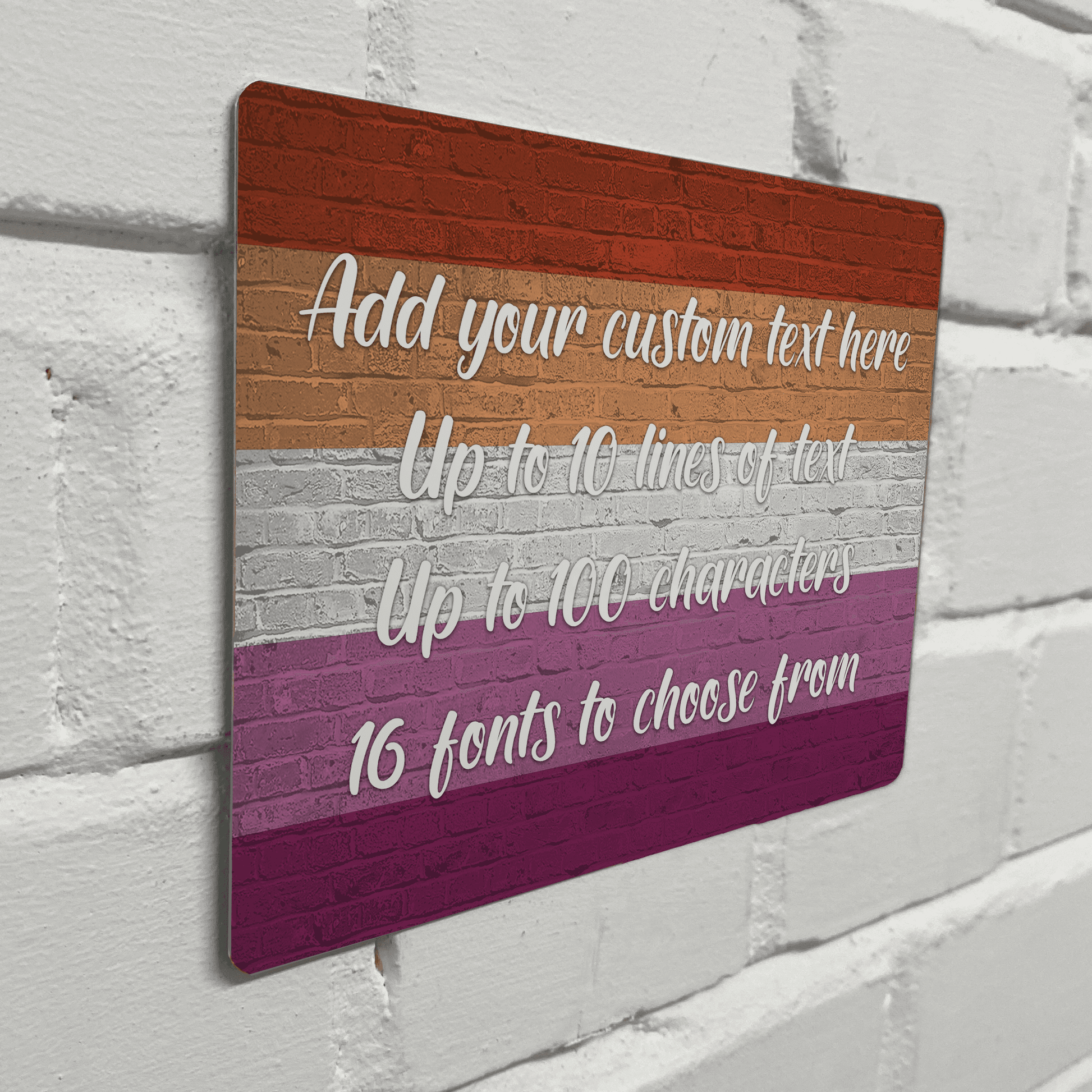 Lesbian Pride Flag Metal Sign - shopquality4u
