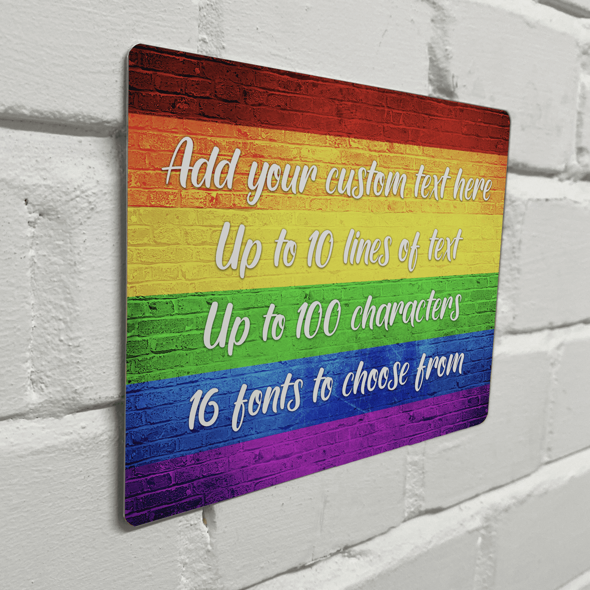 Gay Pride Flag Metal Sign - shopquality4u