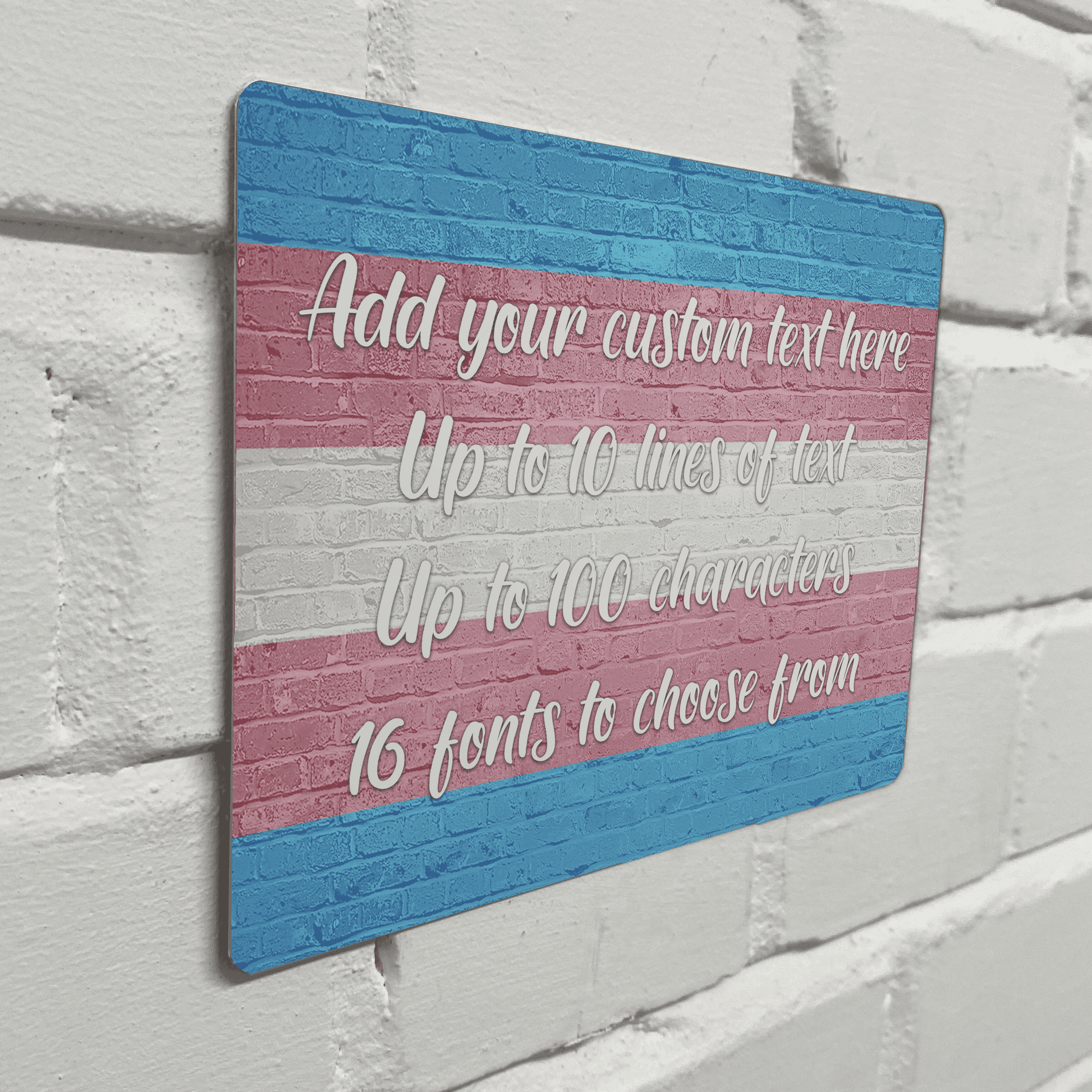 Trans Pride Flag Metal Sign - shopquality4u