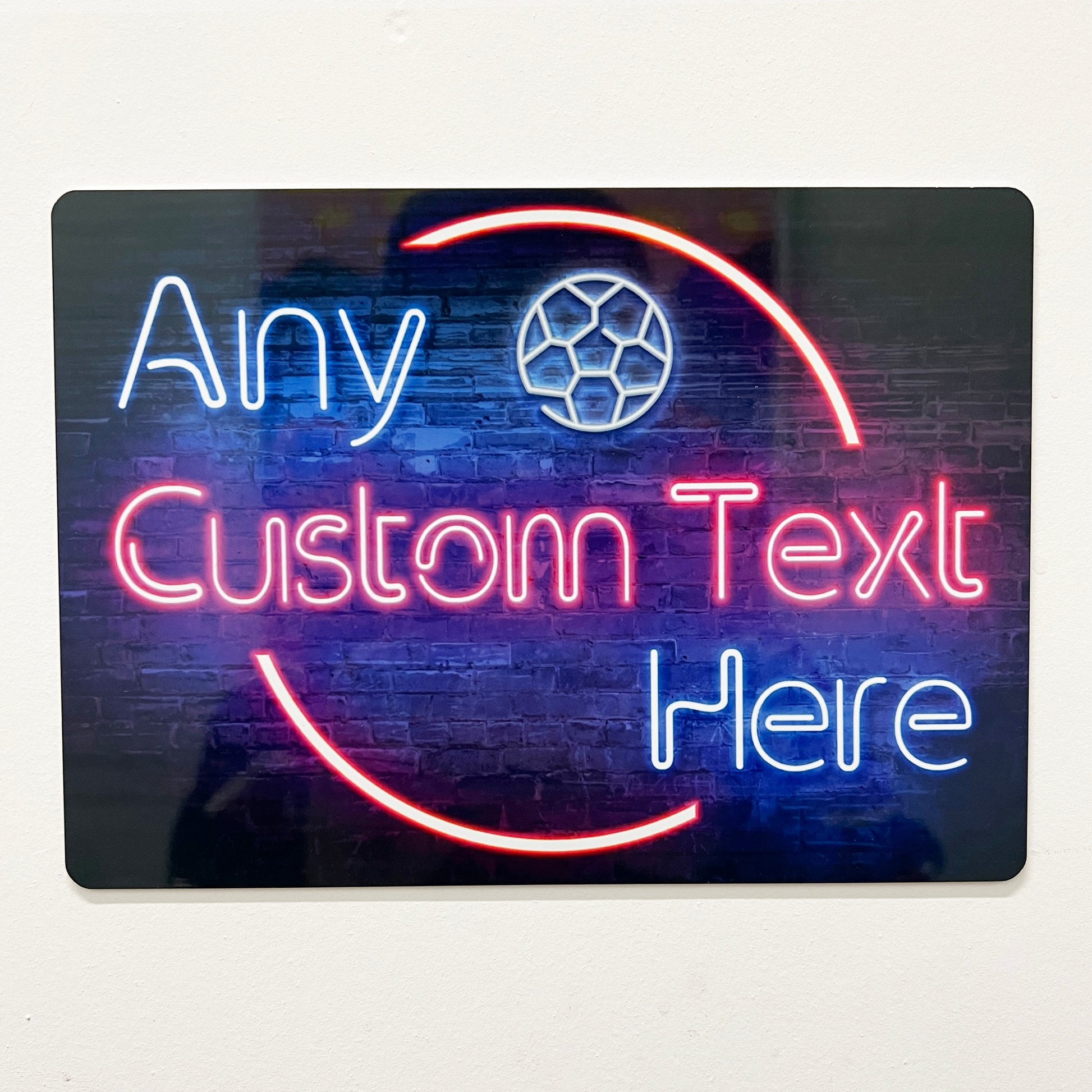 Neon Sports-Themed Metal Sign - shopquality4u
