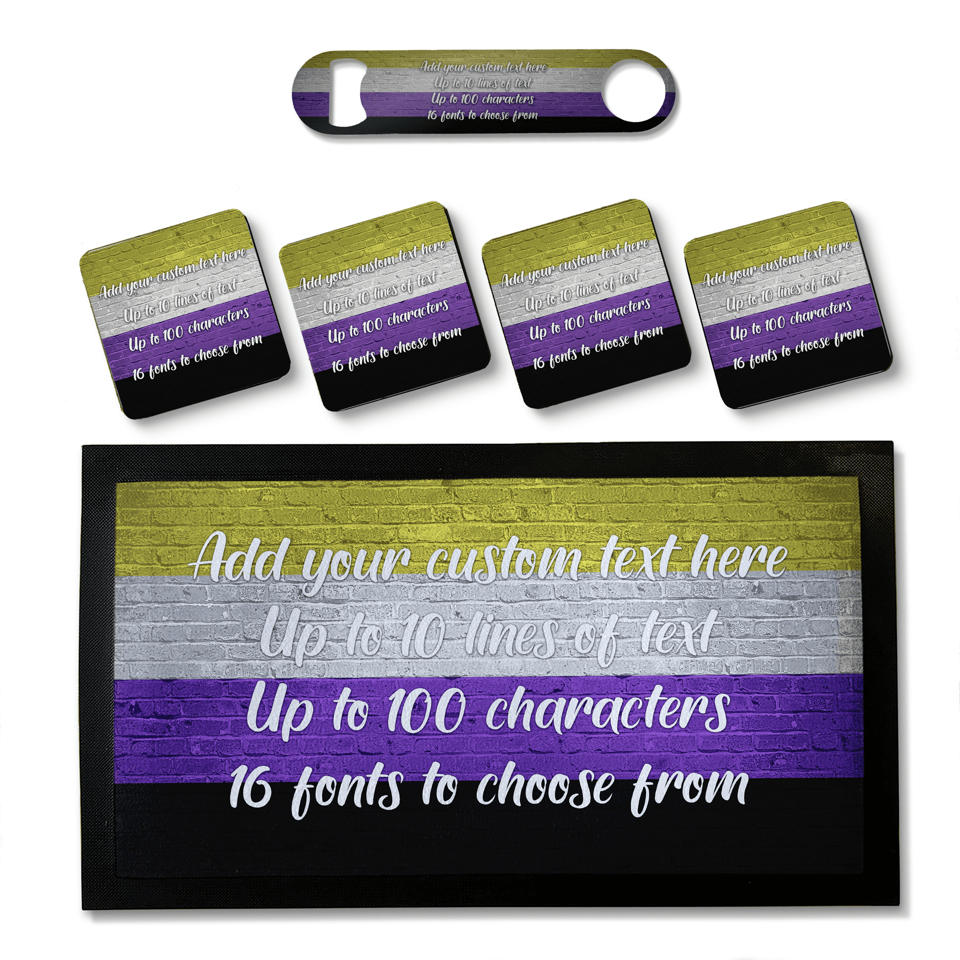 Non-Binary Pride Flag Bar Sets - shopquality4u