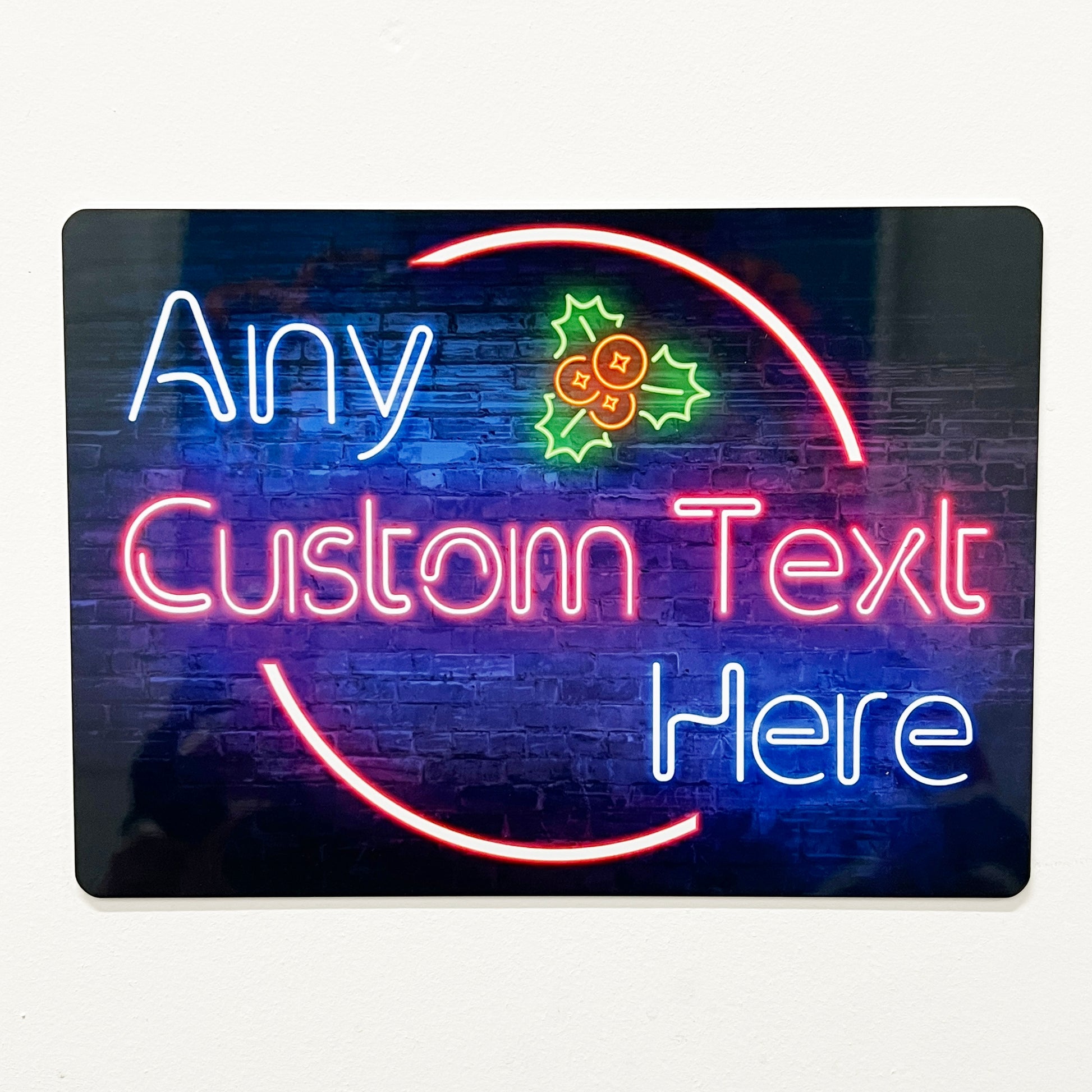 Neon Christmas-Themed Metal Sign - shopquality4u