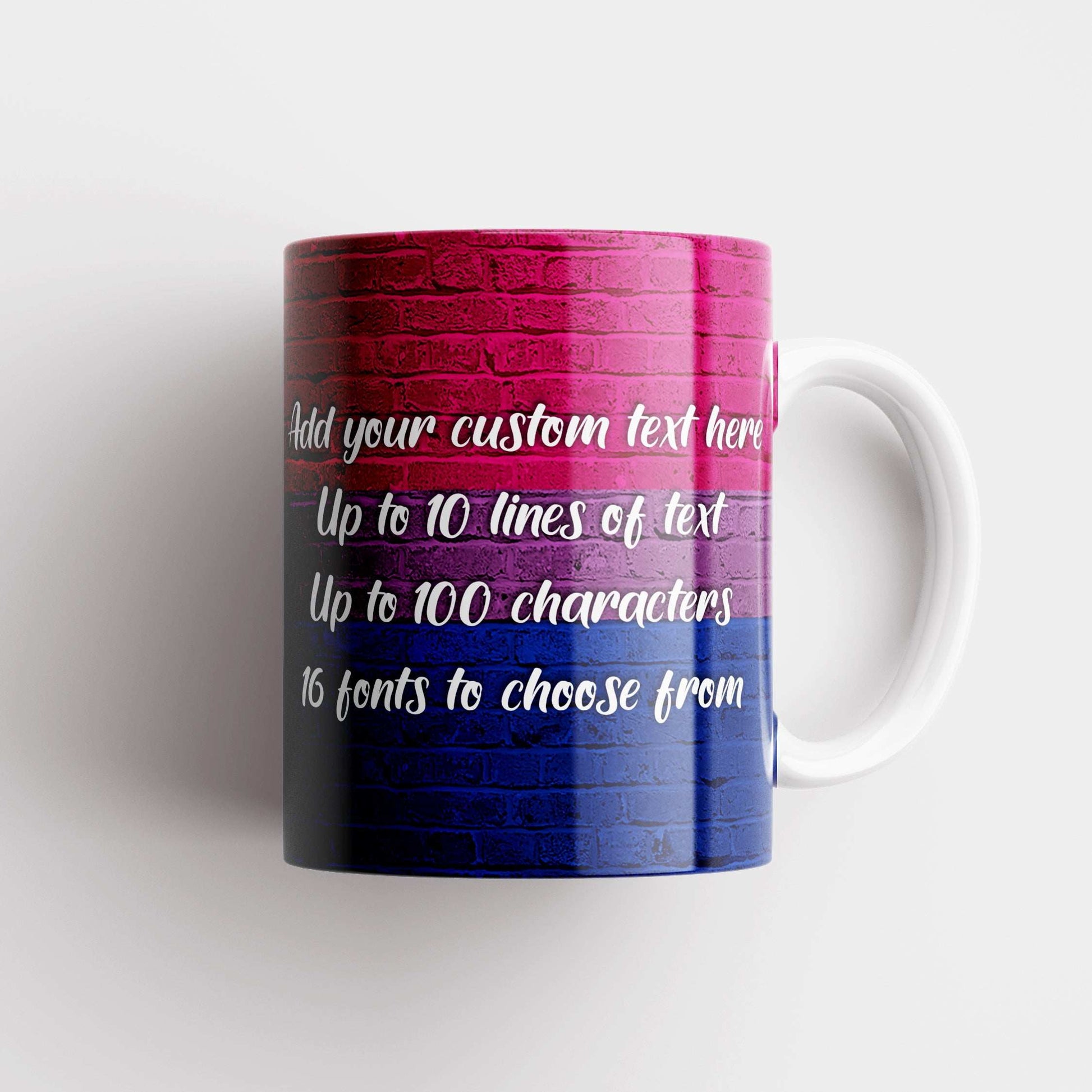 Bisexual Pride Flag Custom Mug - shopquality4u