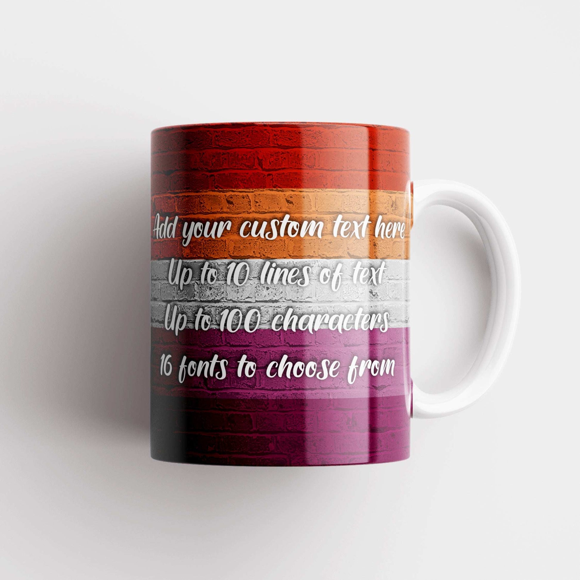 Lesbian Pride Flag Custom Mug - shopquality4u