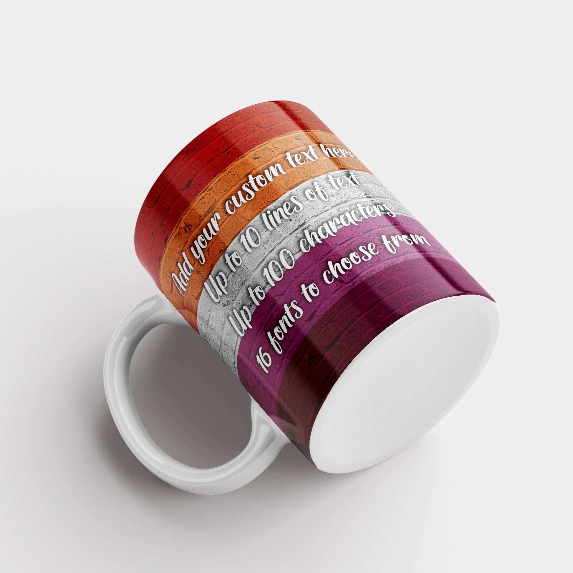 Lesbian Pride Flag Custom Mug - shopquality4u