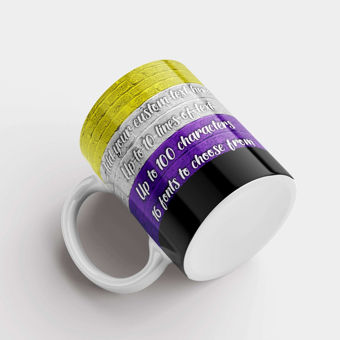 Non-Binary Pride Flag Custom Print Mug - shopquality4u