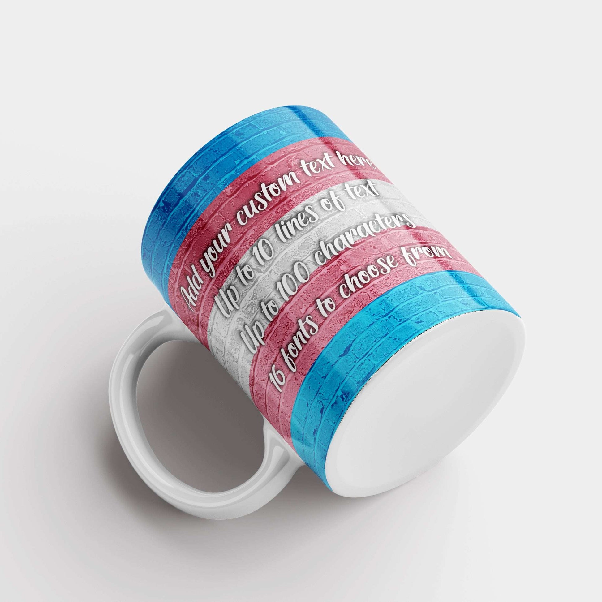 Trans Pride Flag Custom Mug - shopquality4u