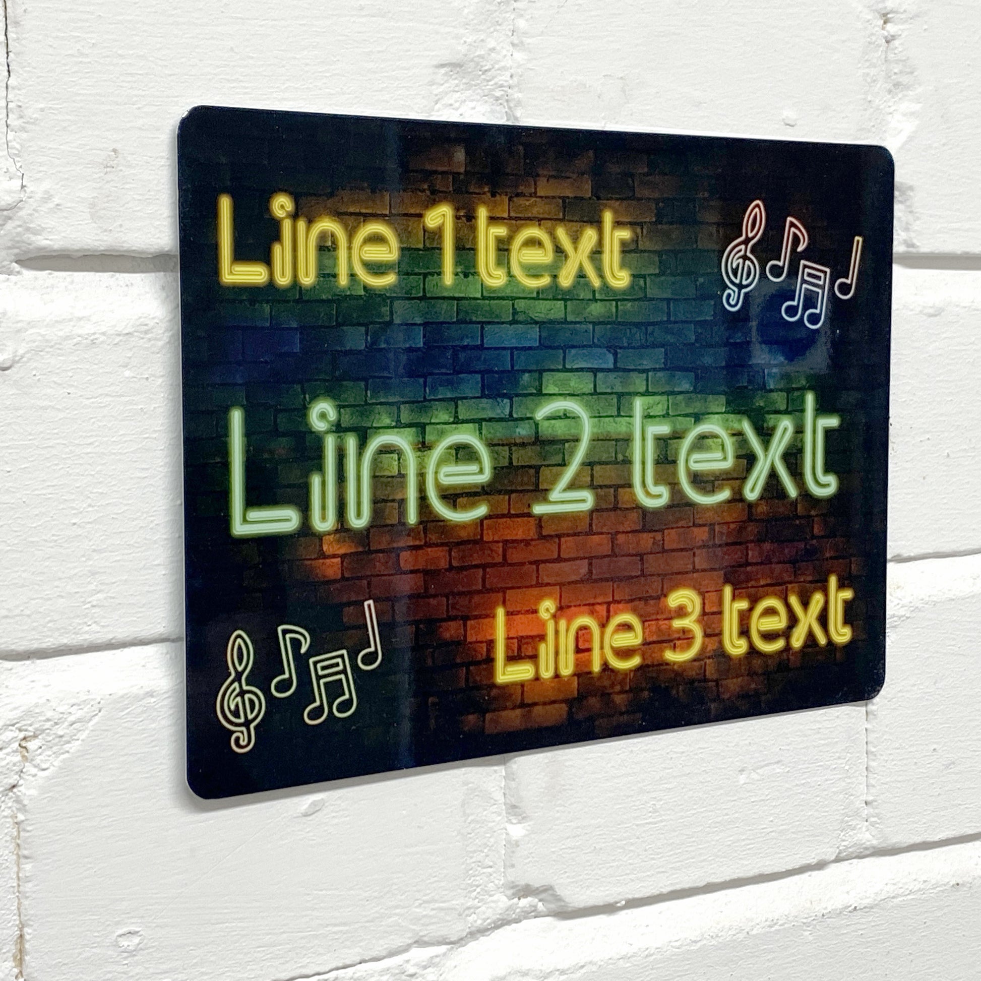 Neon Musical Notes Metal Sign - shopquality4u