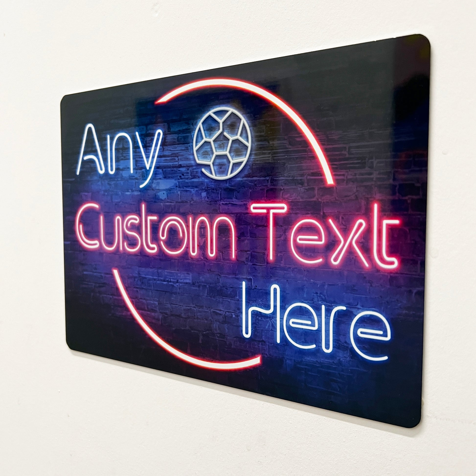 Neon Sports-Themed Metal Sign - shopquality4u