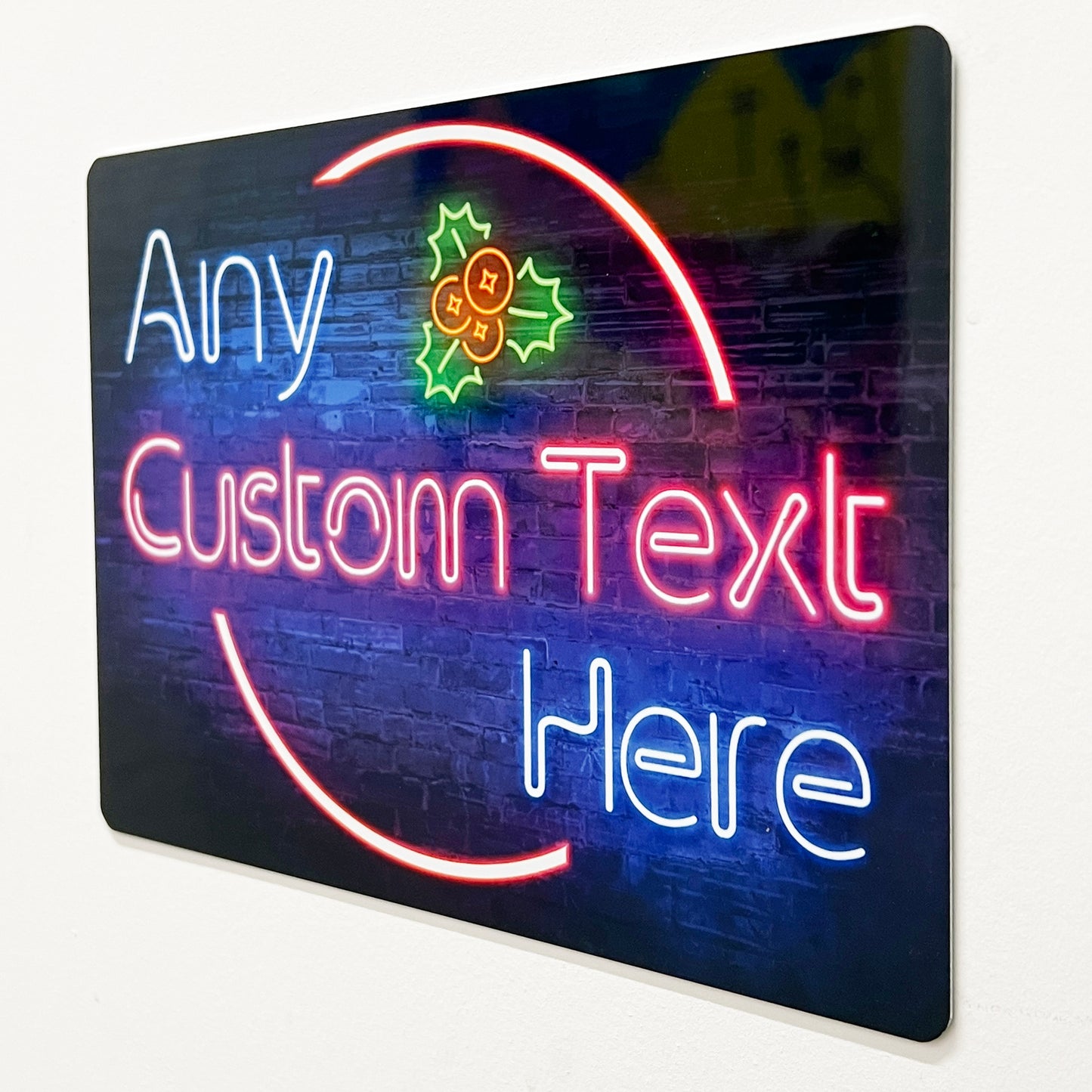 Neon Christmas-Themed Metal Sign - shopquality4u