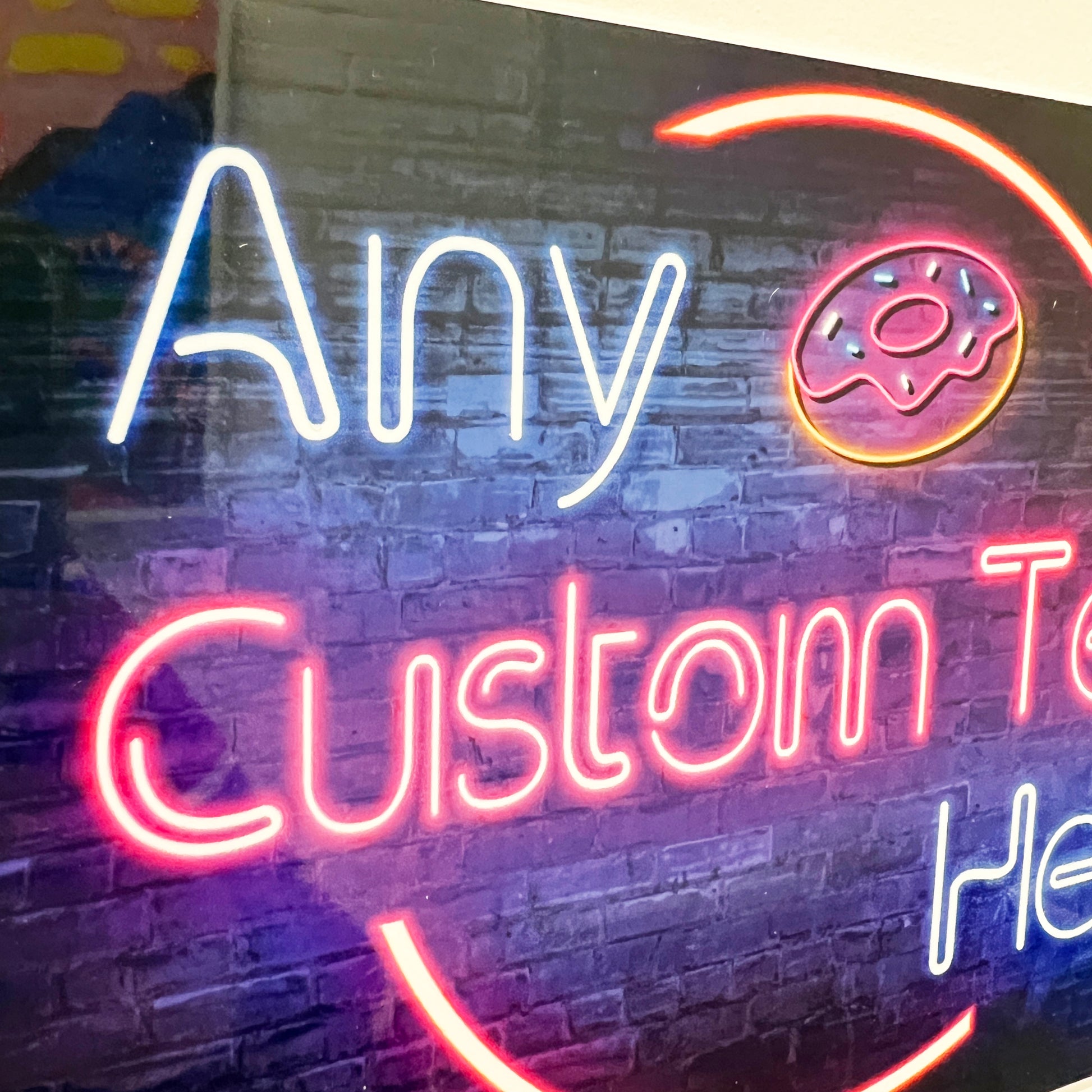 Neon Food-Themed Metal Sign - shopquality4u