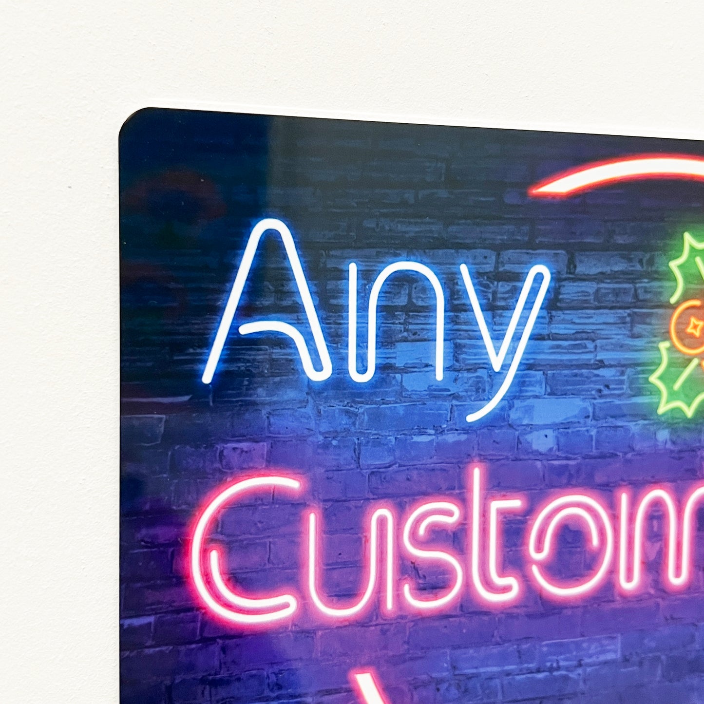 Neon Christmas-Themed Metal Sign - shopquality4u