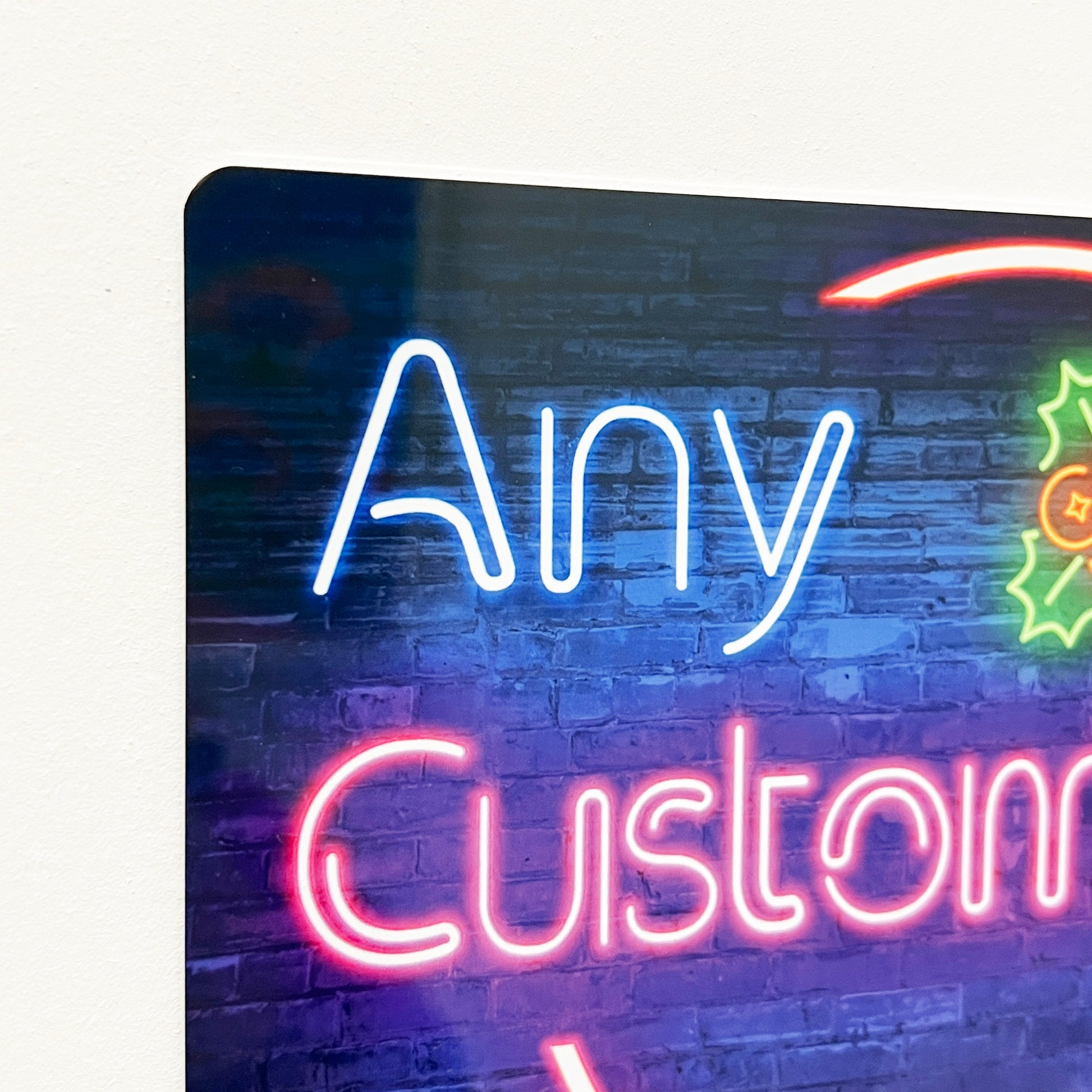 Neon Christmas-Themed Metal Sign - shopquality4u