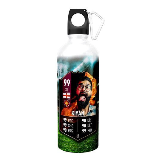 Fire Aluminium Football Stats Water Bottle - shopquality4u