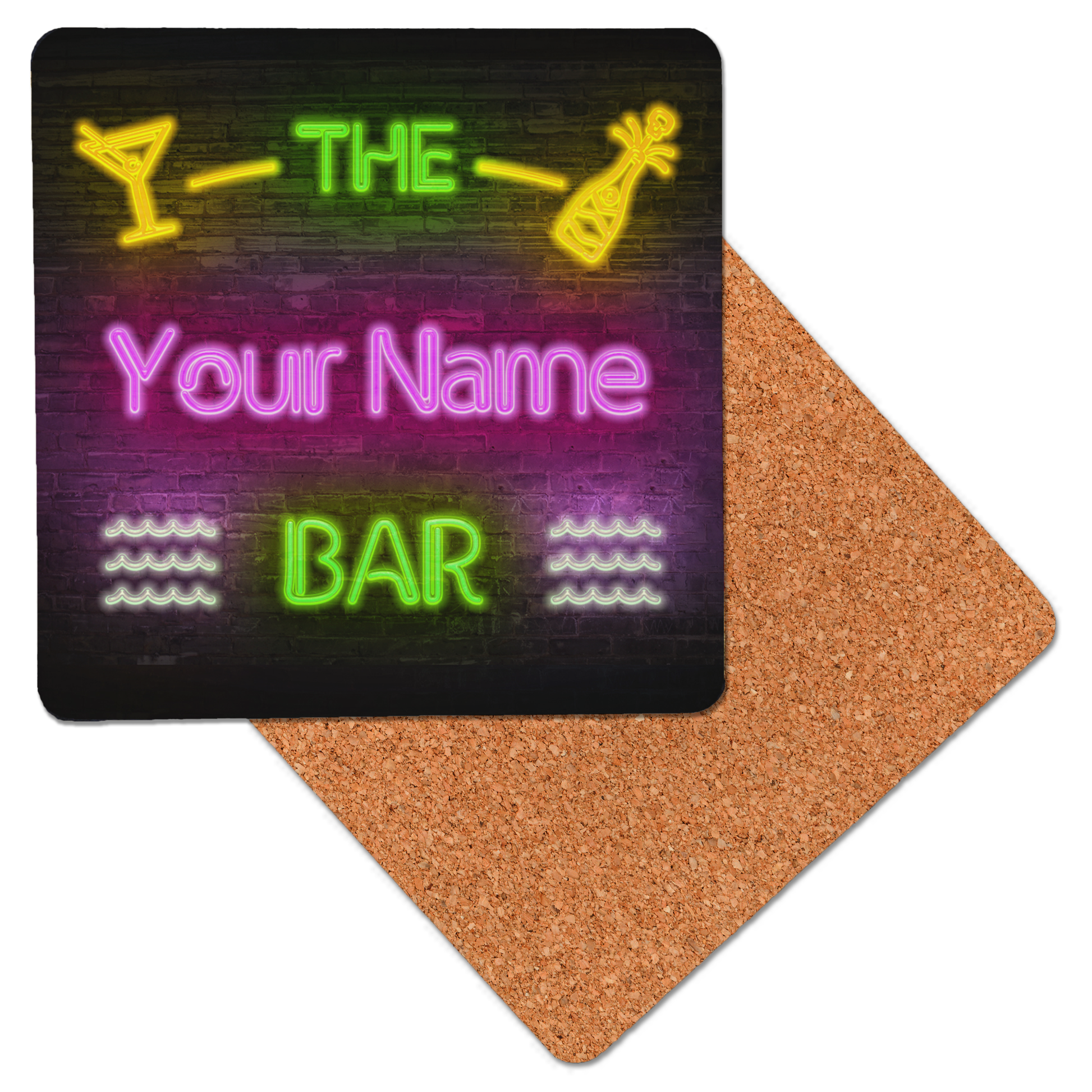 Personalised Neon Champaigne Bar Set - shopquality4u